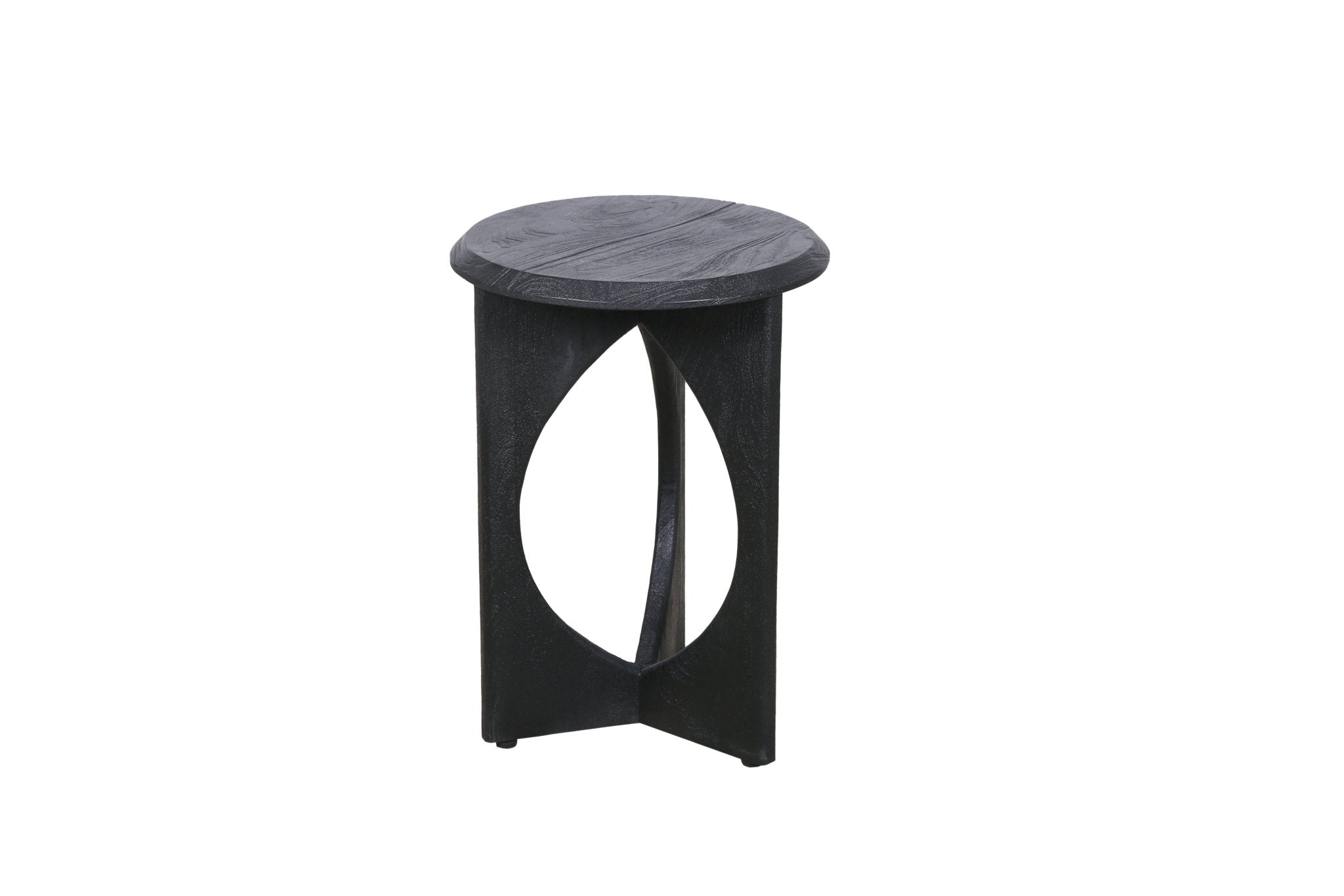 Hadlow Sculptural Wood End Table - Wisteria