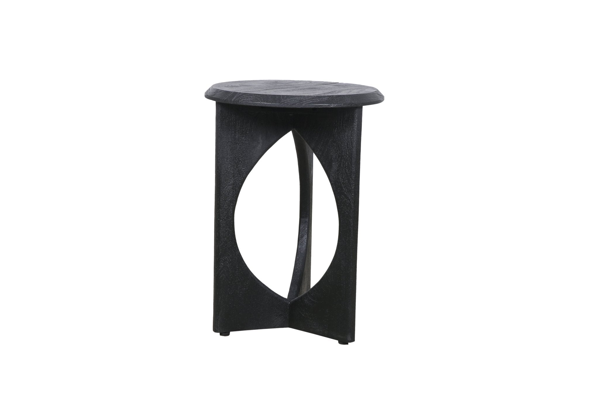 Hadlow Sculptural Wood End Table - Wisteria