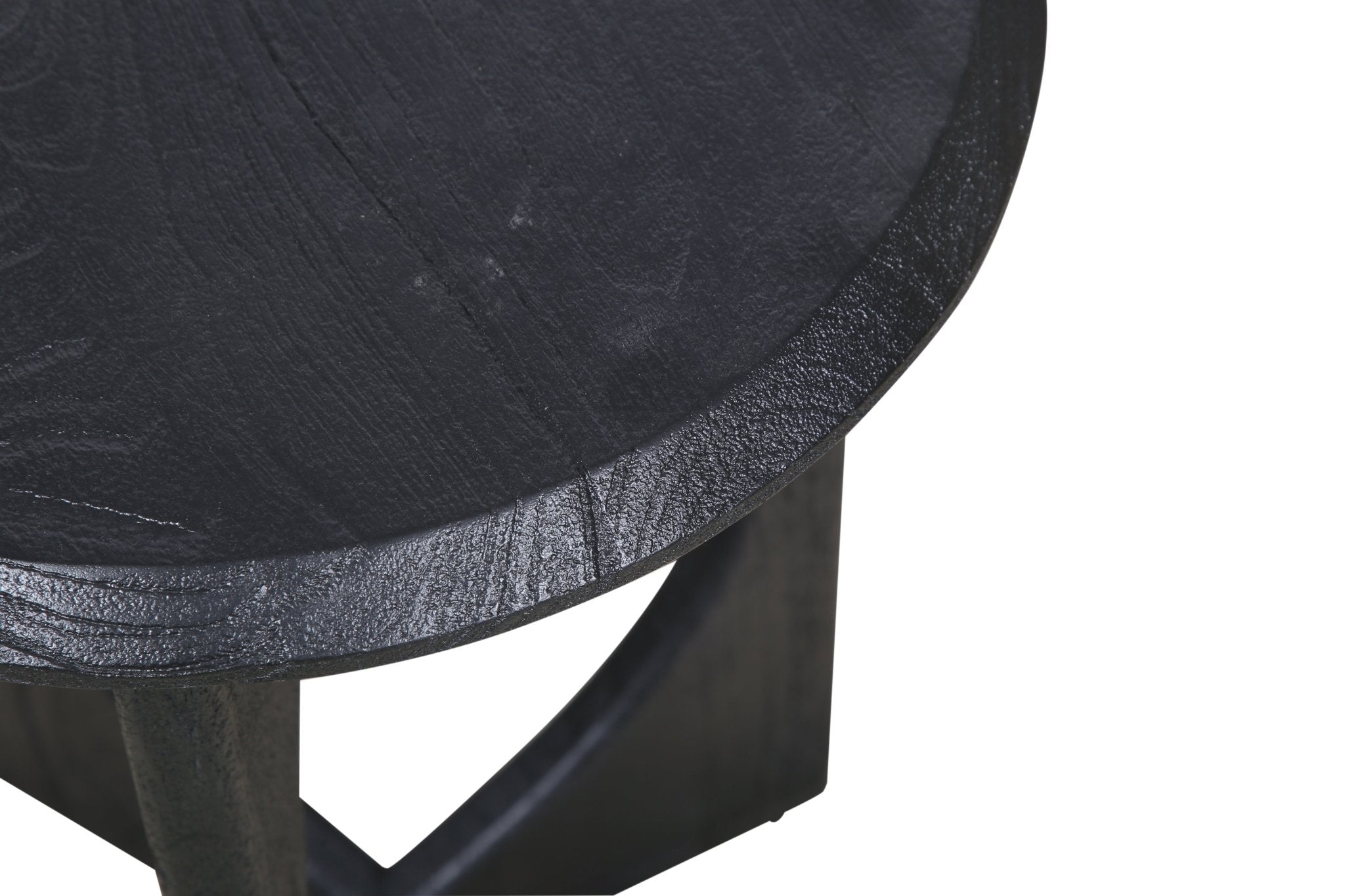 Hadlow Sculptural Wood End Table - Wisteria