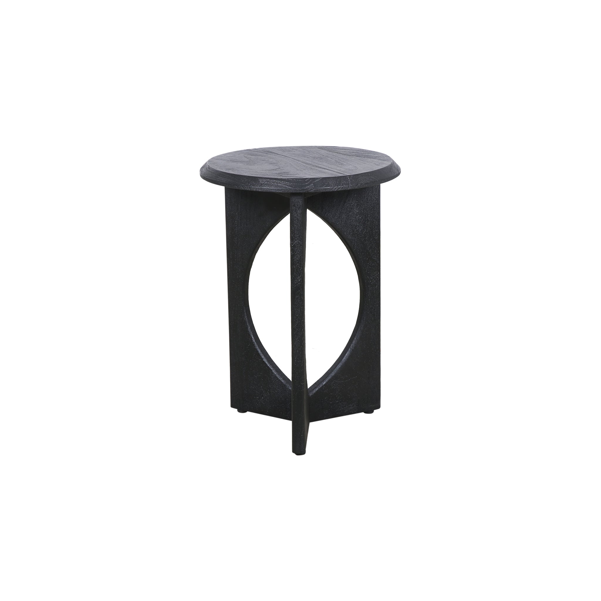 Hadlow Sculptural Wood End Table - Wisteria