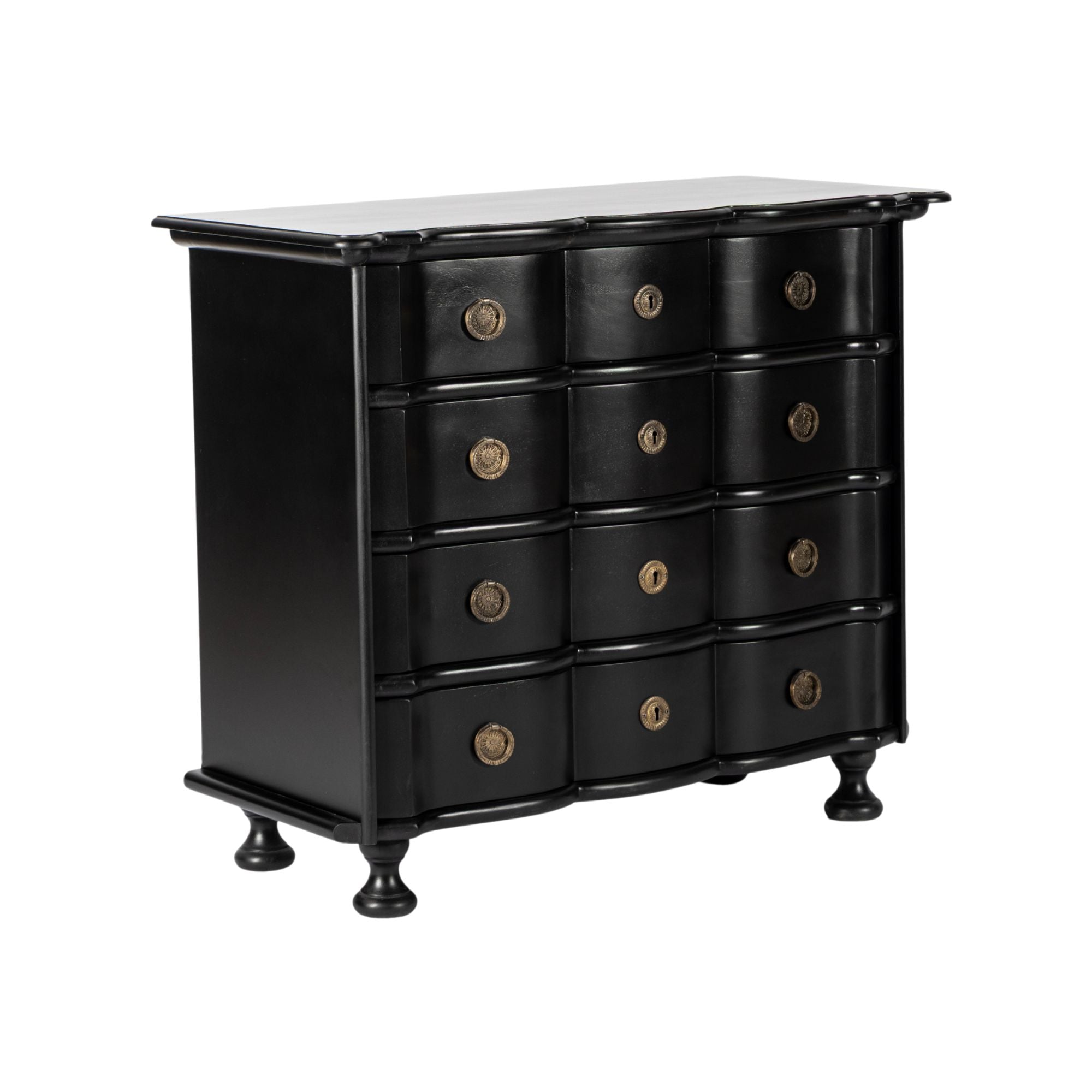 Black Bowfront Chest