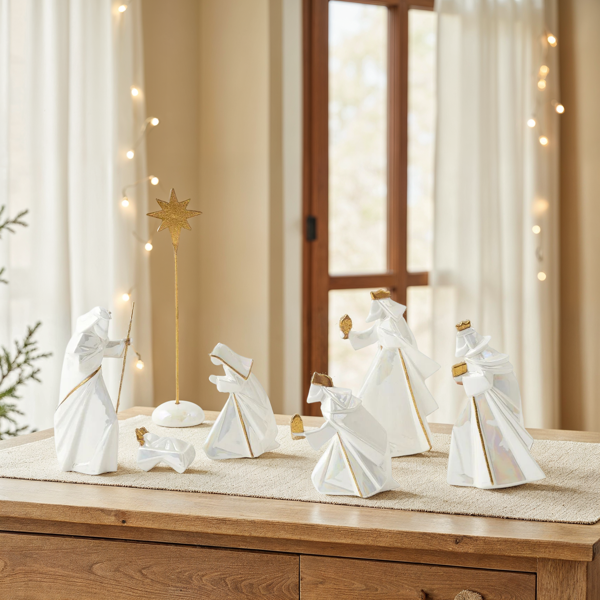 Presepio Glazed Porcelain Nativity