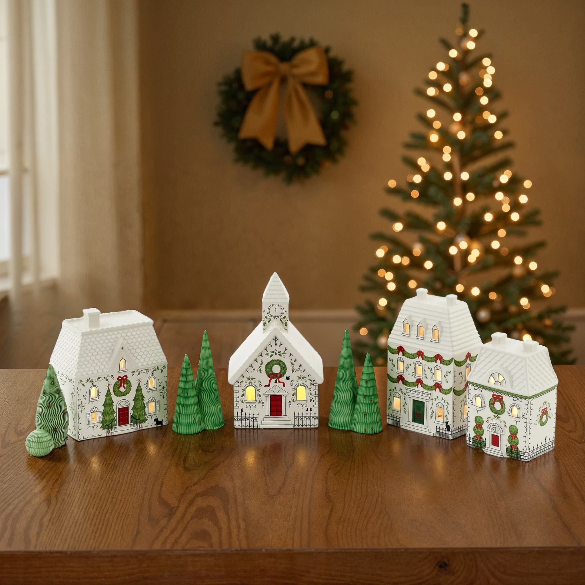 Eisleben Hand Painted Village Set