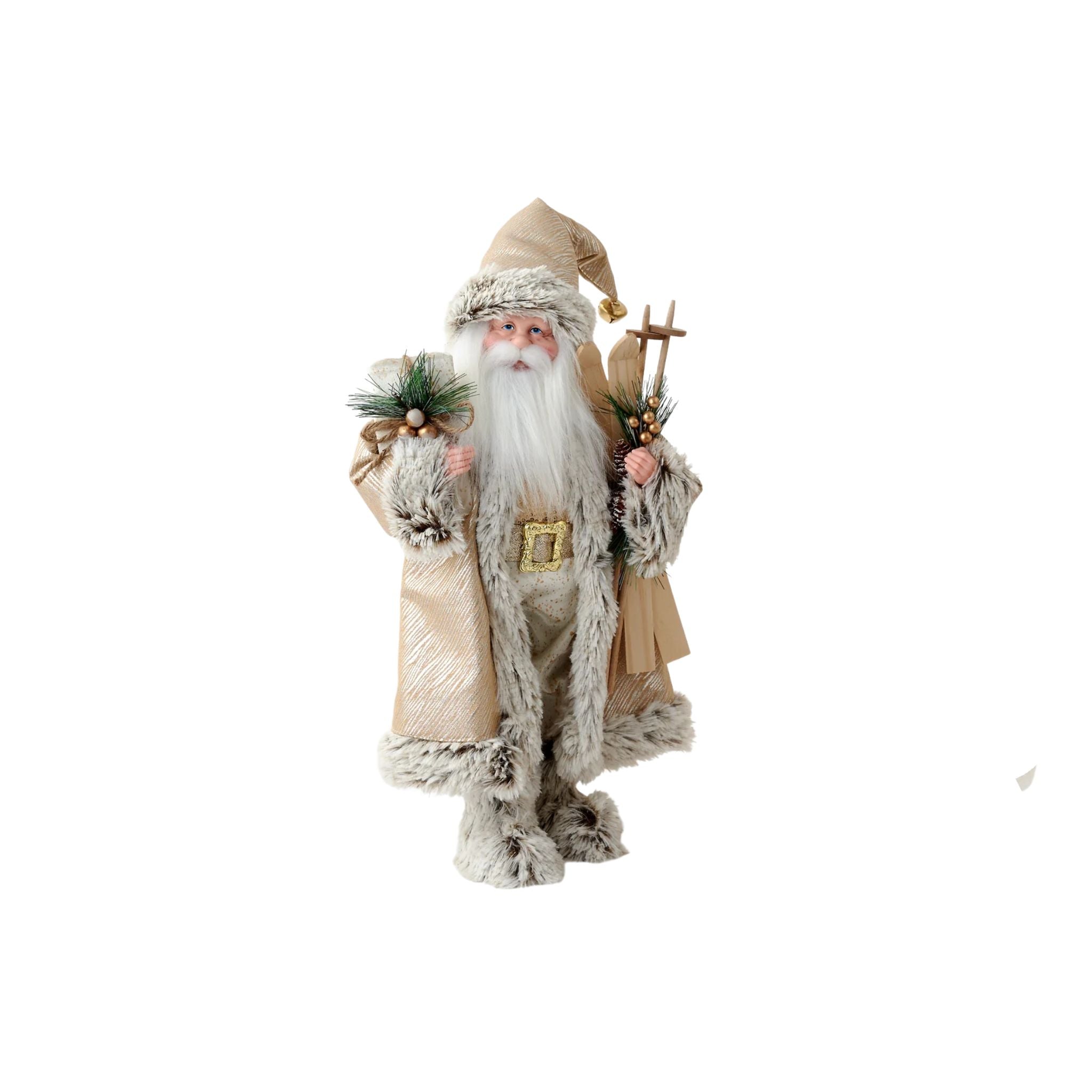 Papai Winter Fur Santa Figure