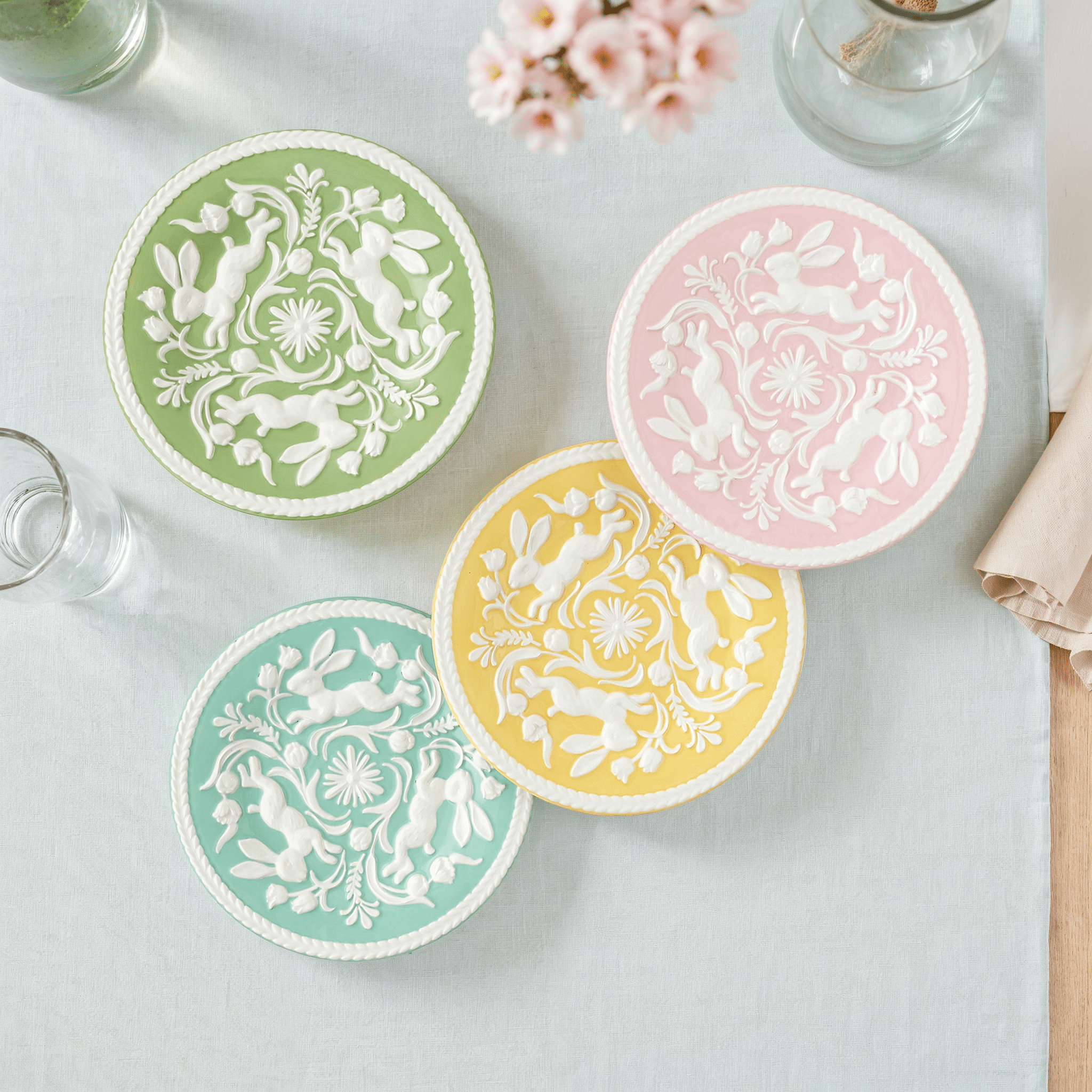 Rosaline Embossed Plate Set - Wisteria