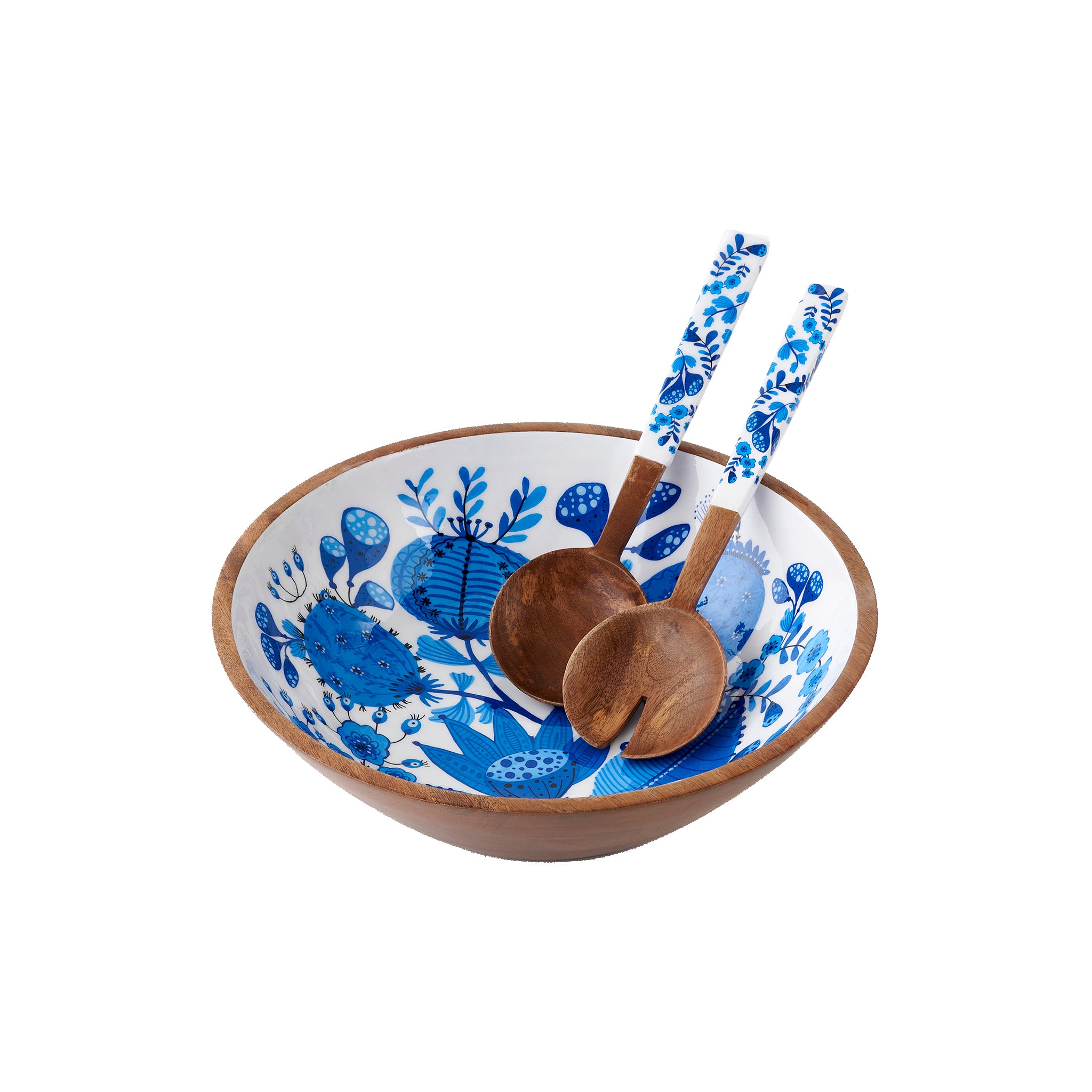 Eryndel Hand Painted Salad Bowl - Wisteria
