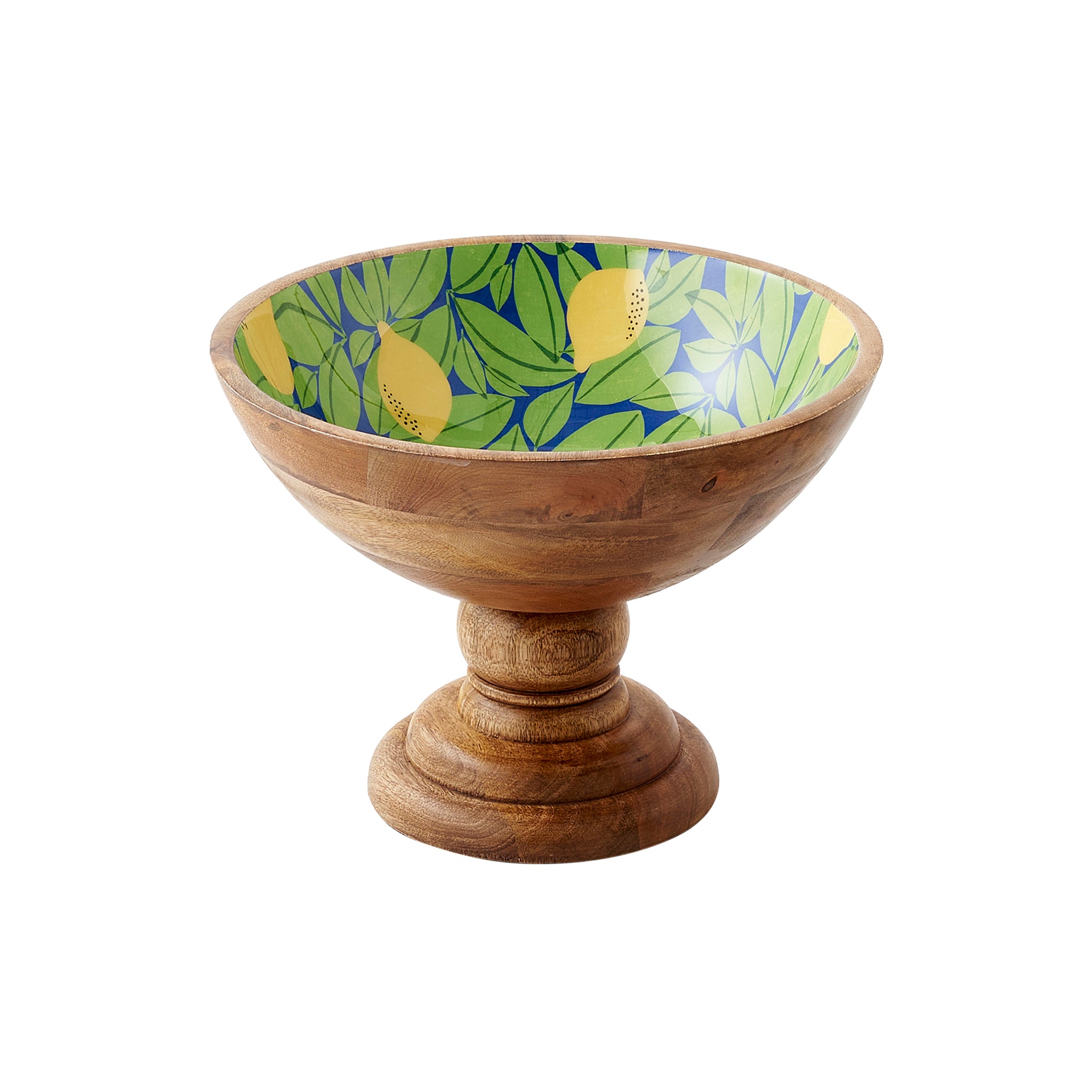 Sorriva Hand Painted Pedestal Bowl - Wisteria