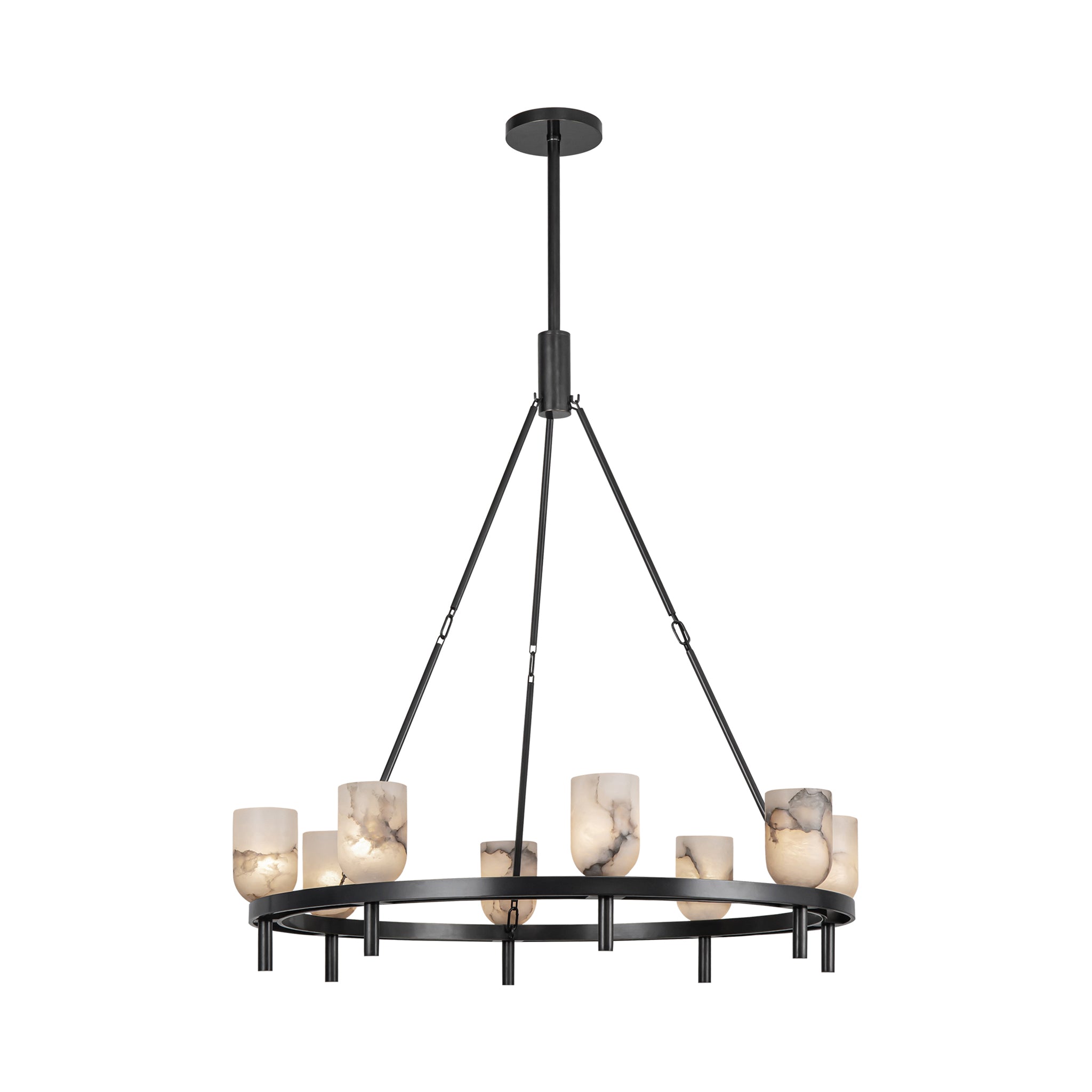 Aurelian Alabaster Ring Chandelier - Wisteria