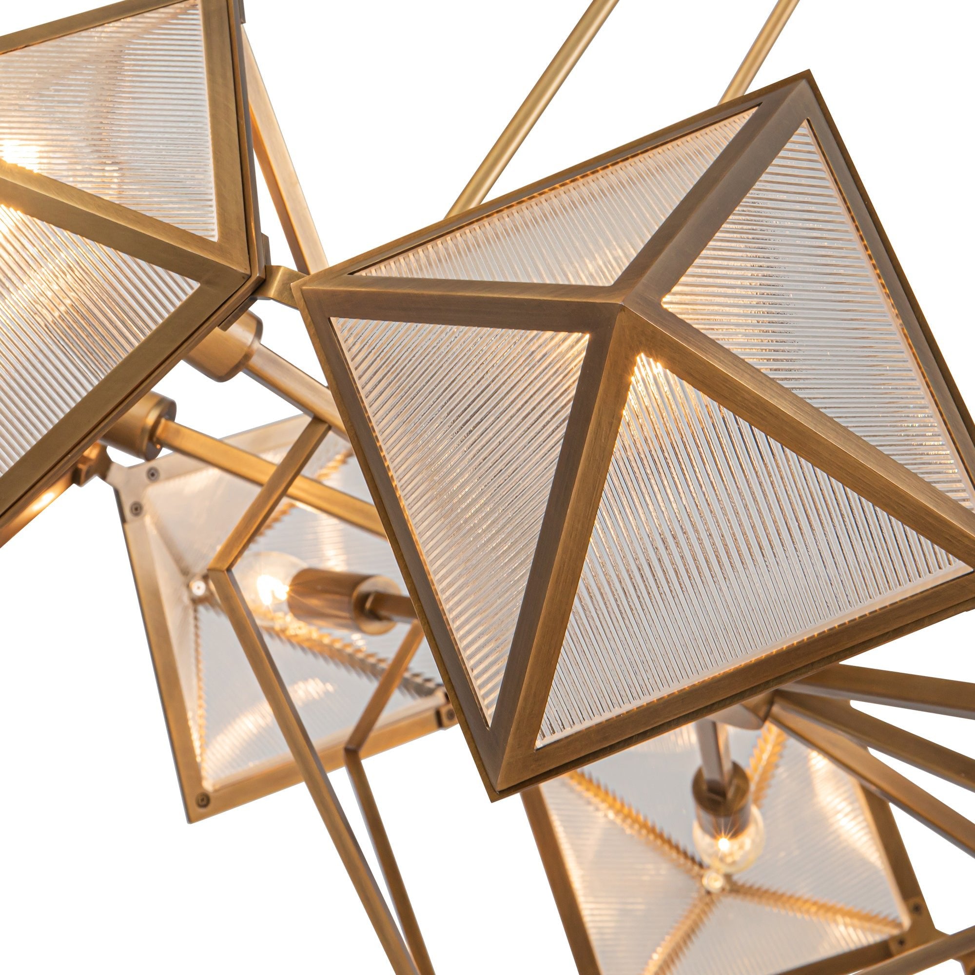 Heliara Ribbed Glass Chandelier - Wisteria