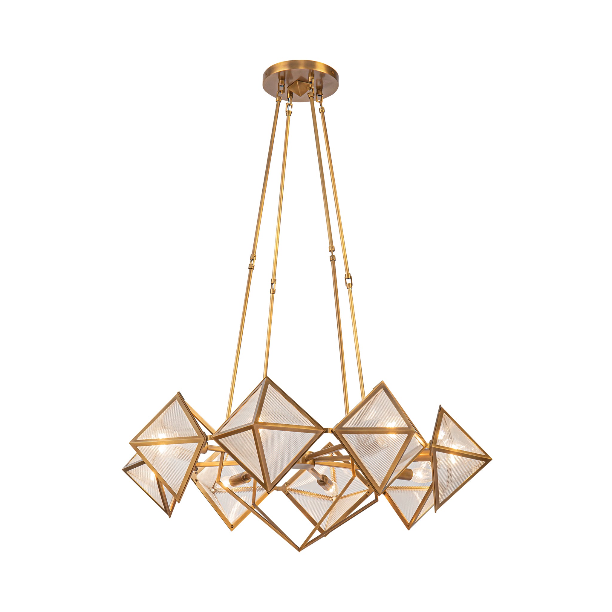 Heliara Ribbed Glass Chandelier - Wisteria