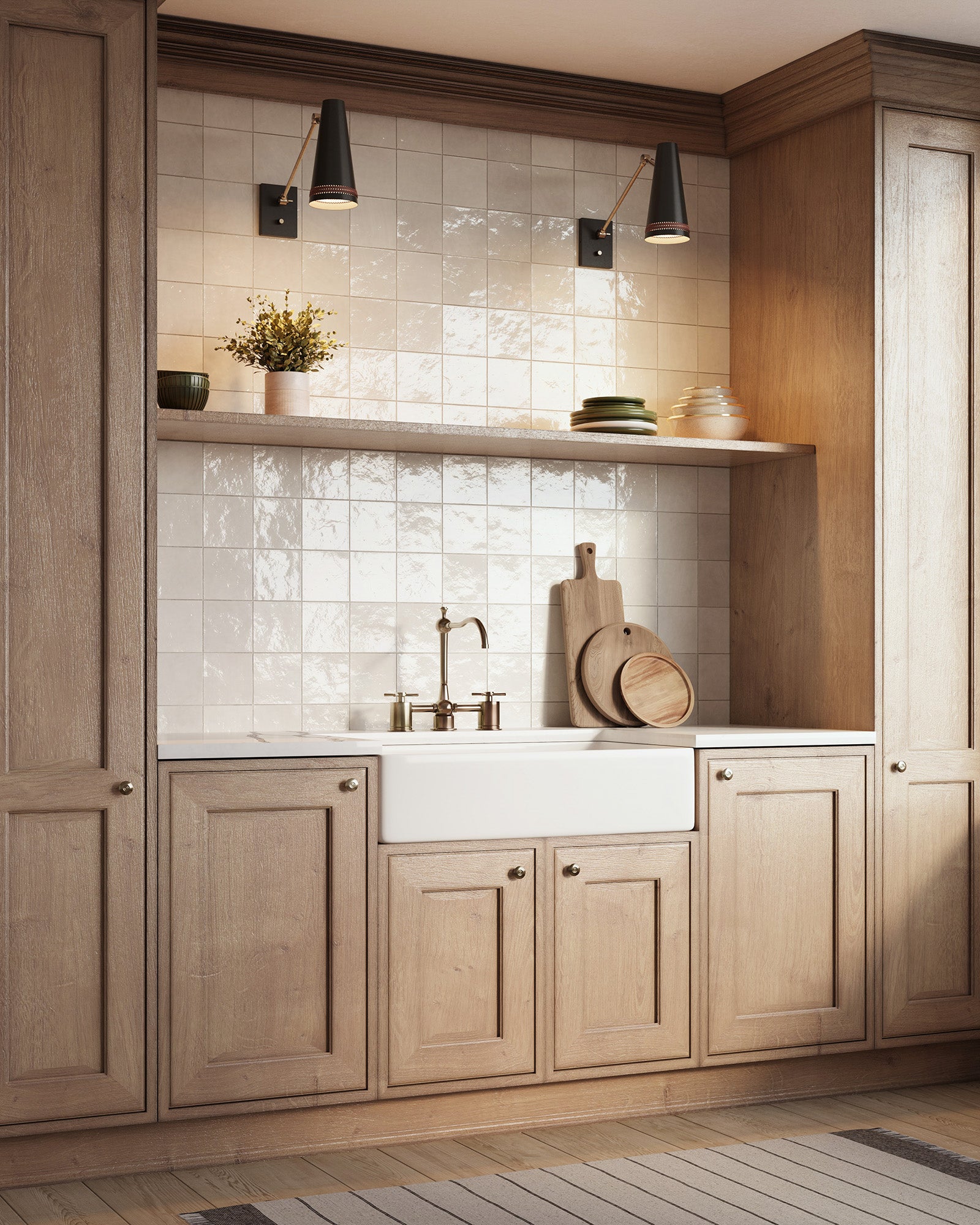 Marcelli Leather Arm Sconce - Wisteria