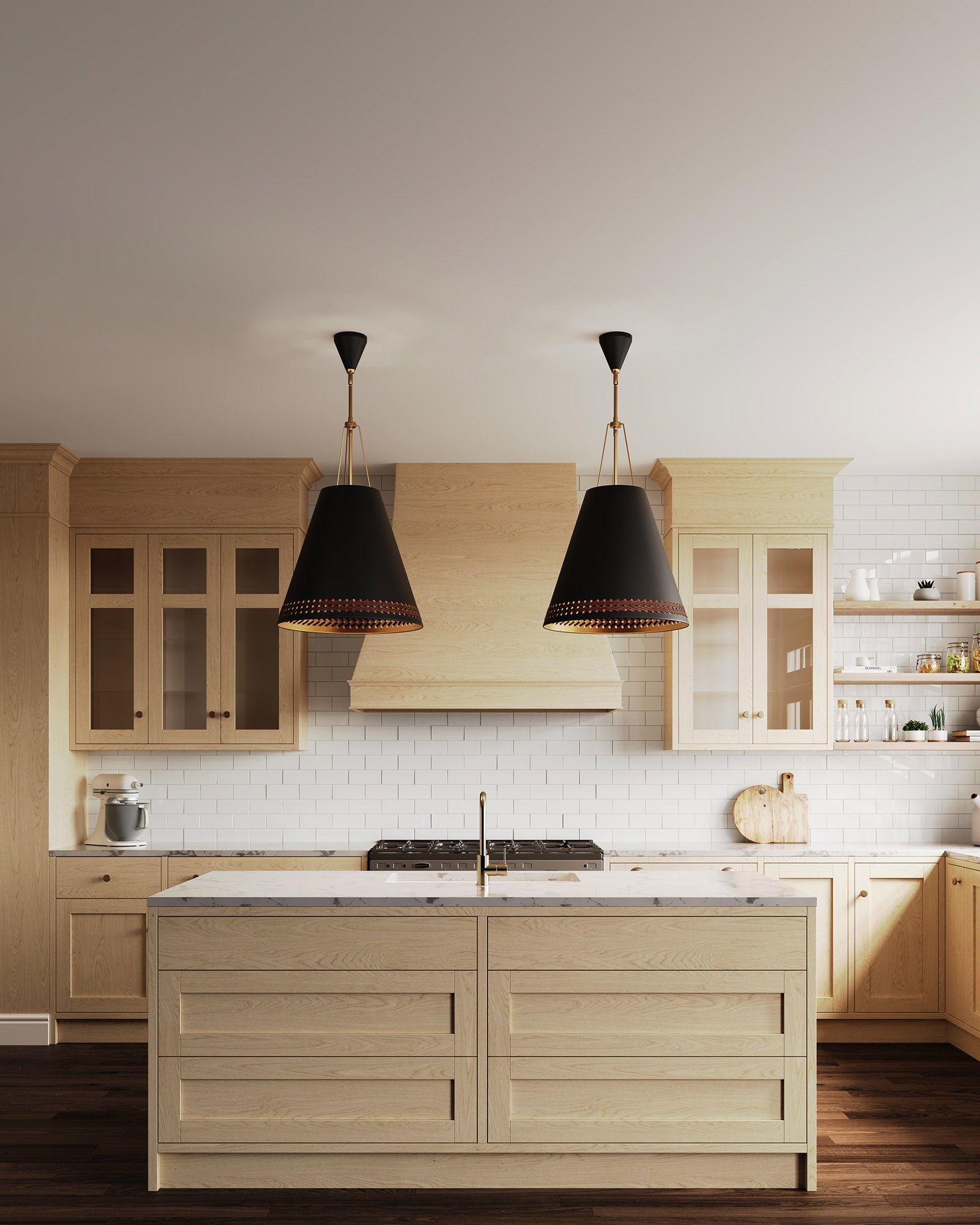 Marcelli Leather Pendant Light - Wisteria