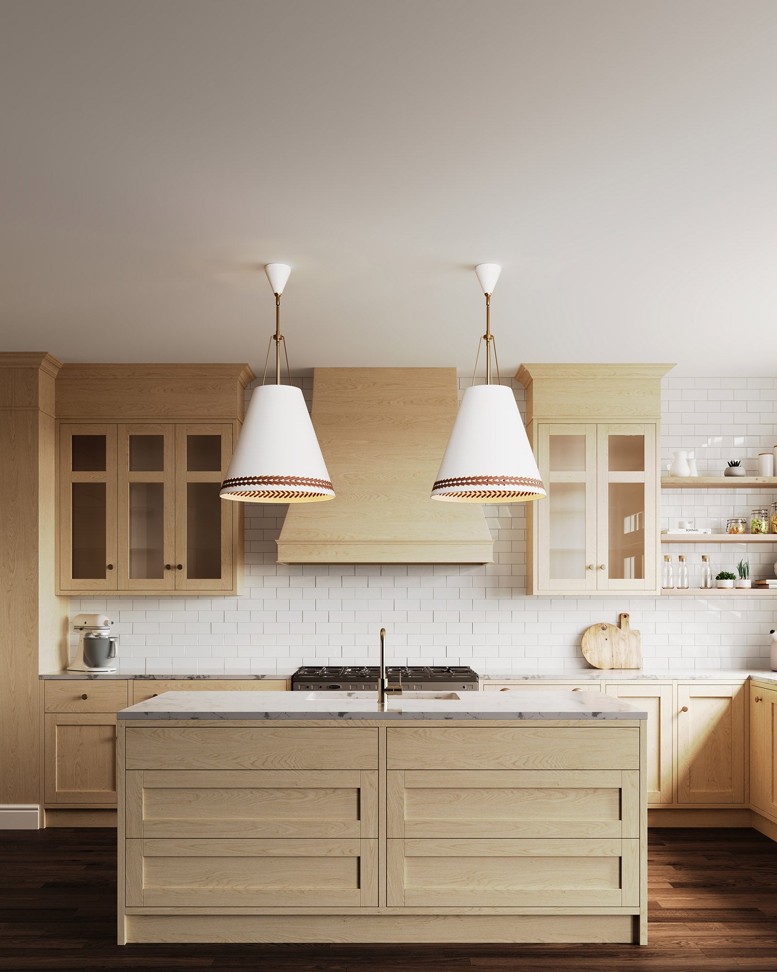 Marcelli Leather Pendant Light - Wisteria