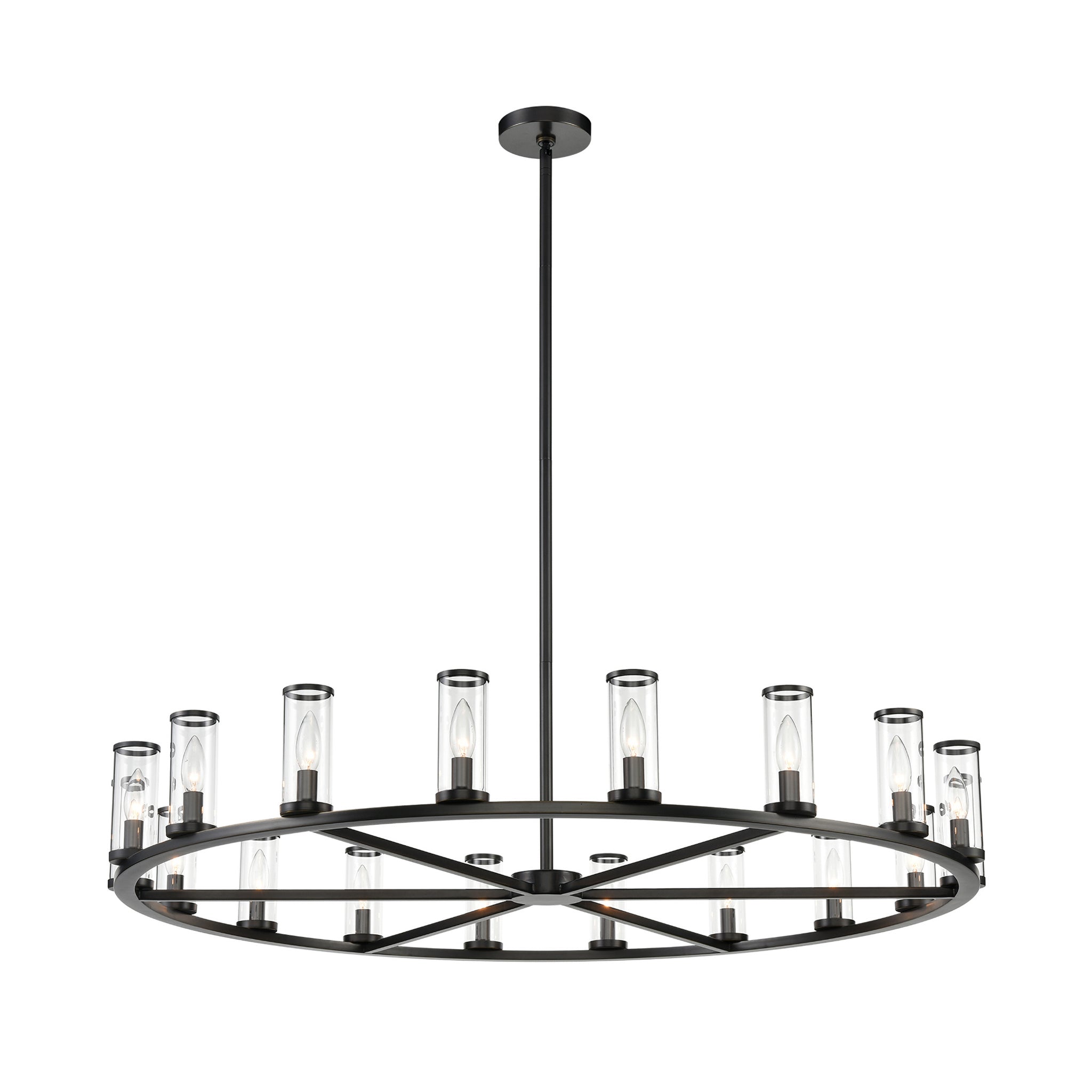 Valoren Glass Ring Chandelier - Wisteria