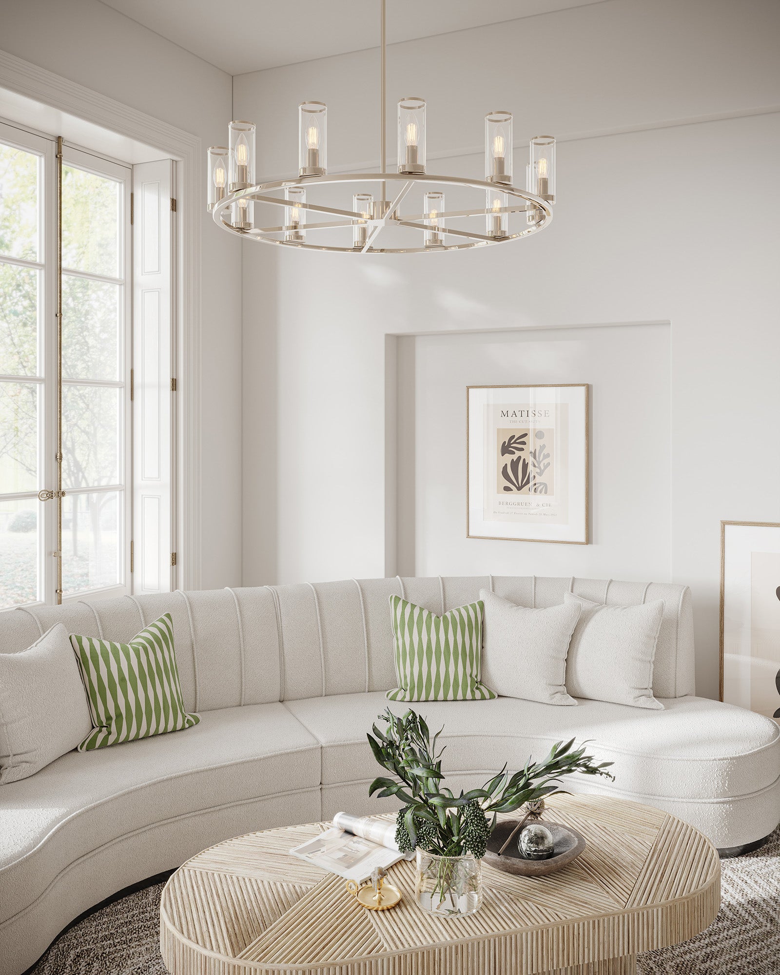 Valoren Glass Ring Chandelier - Wisteria