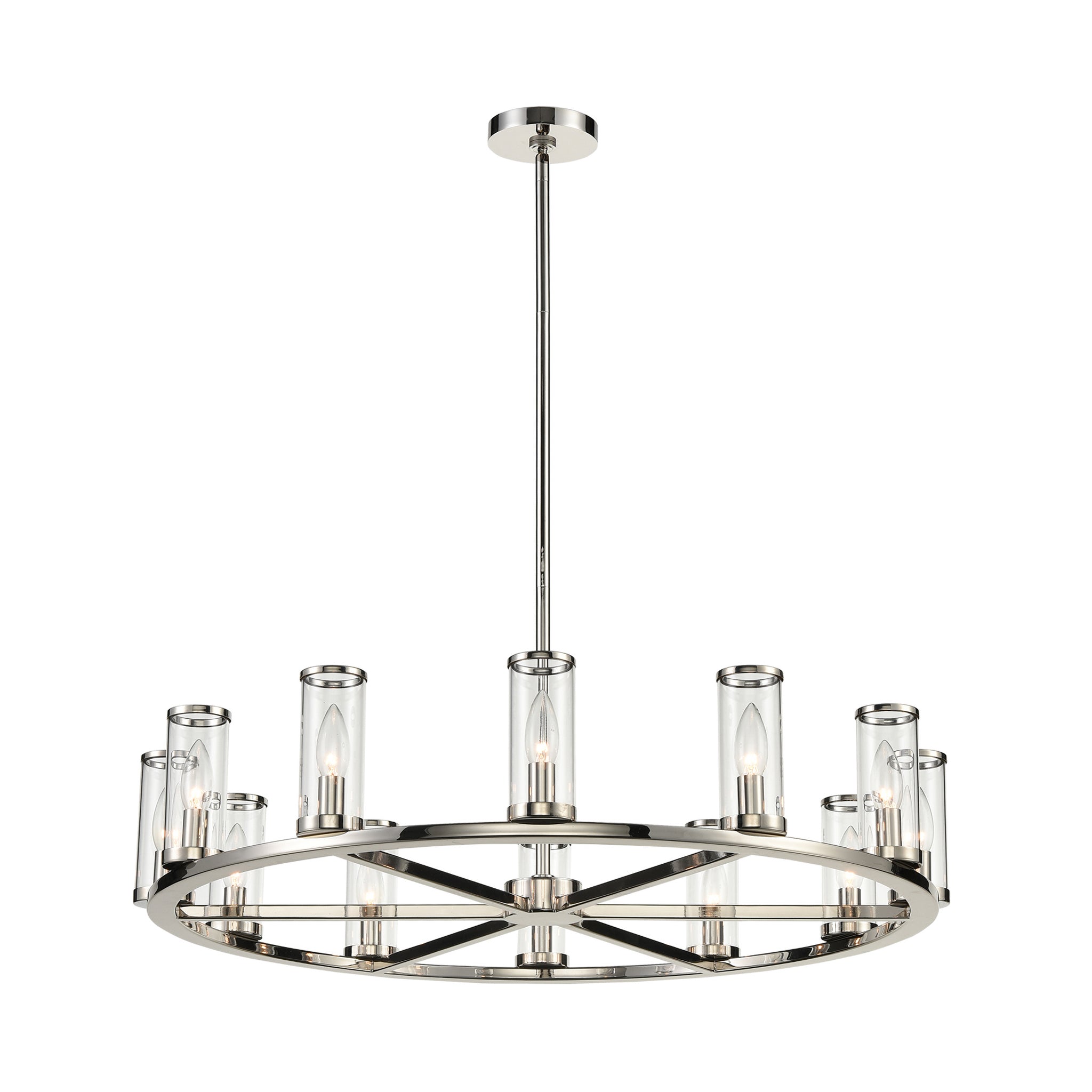 Valoren Glass Ring Chandelier - Wisteria
