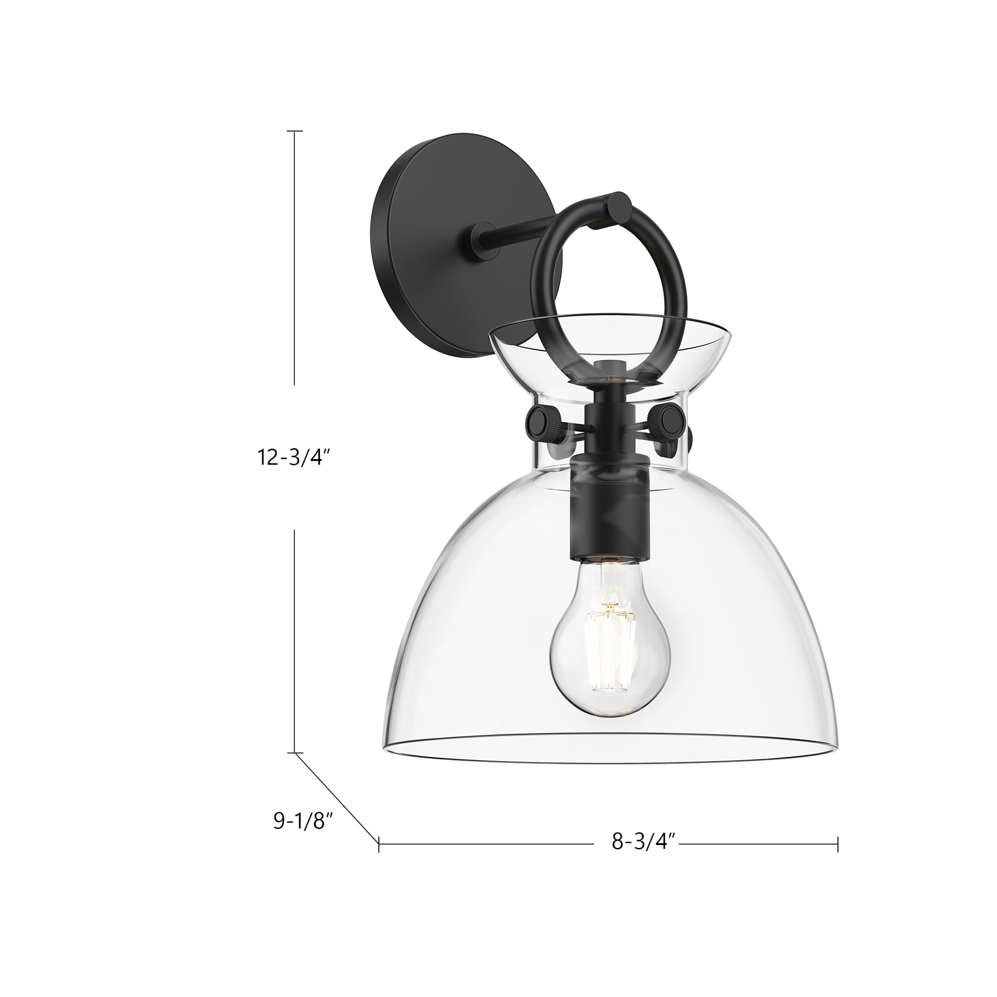 Hollin Open Clear Sconce - Wisteria