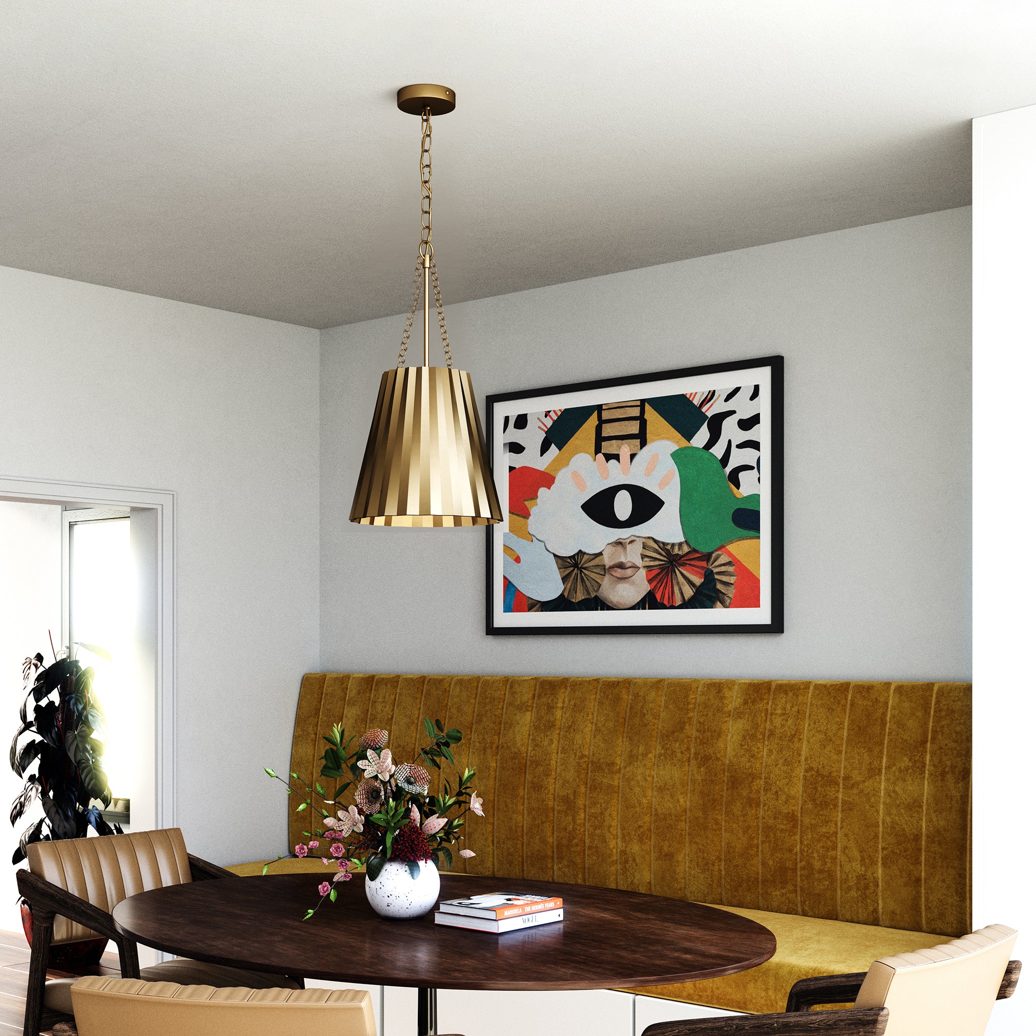 Ravelle Grande Pleated Pendant - Wisteria