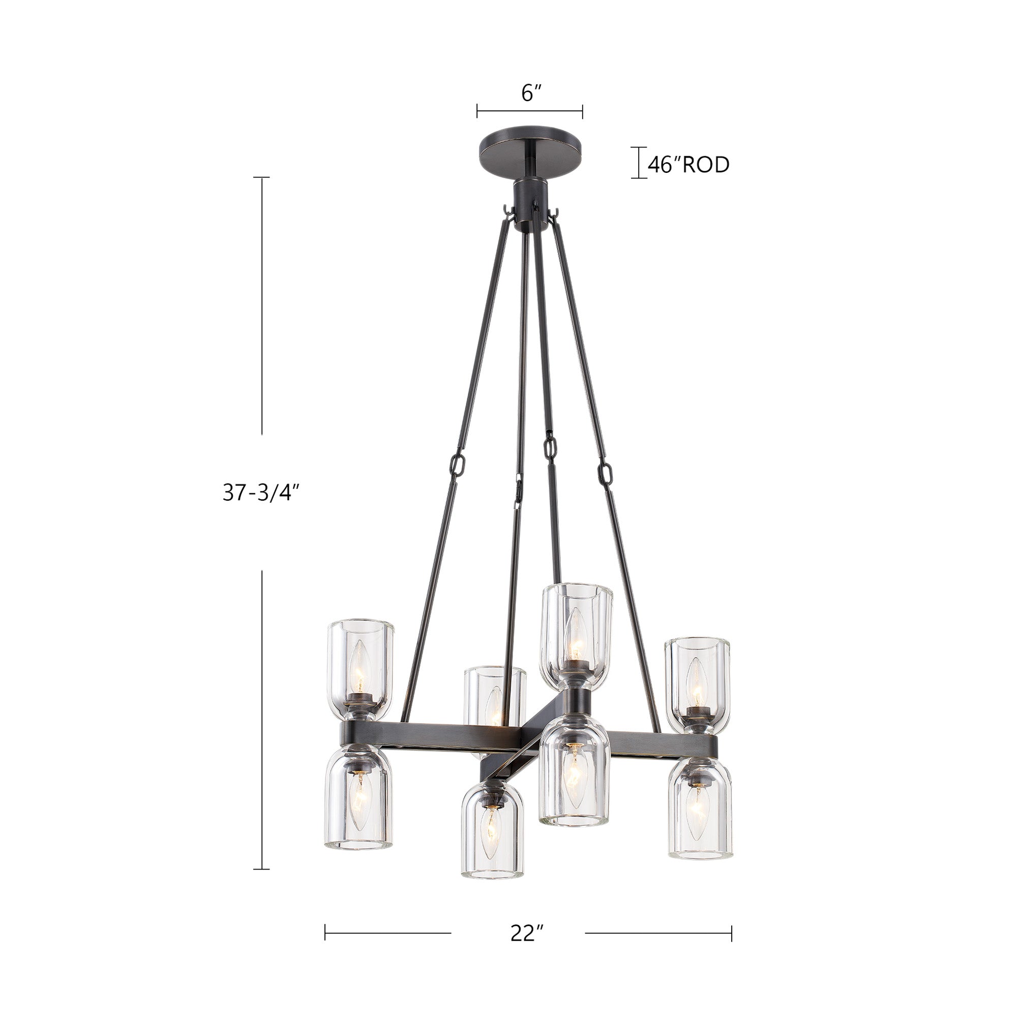 Averin Double Tier Chandelier - Wisteria