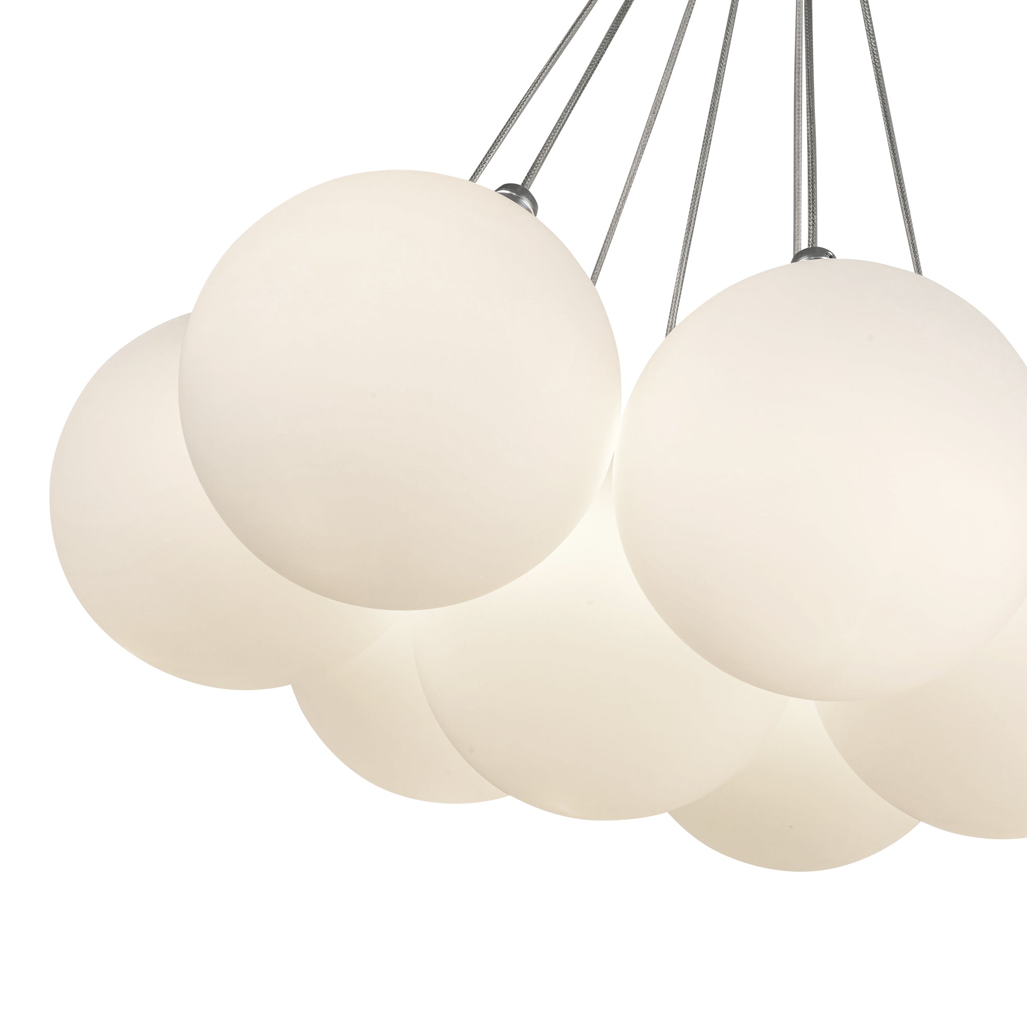 Novaro Opal Glass Cluster Chandelier - 17 inch - Wisteria