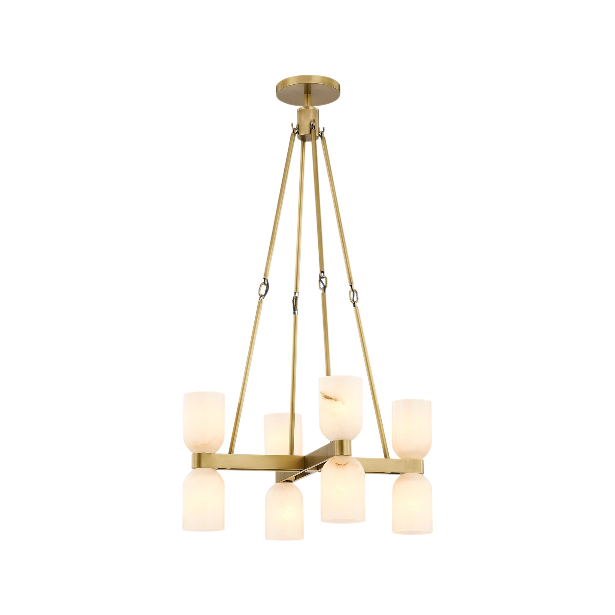 Averin Double Tier Alabaster Chandelier - Wisteria