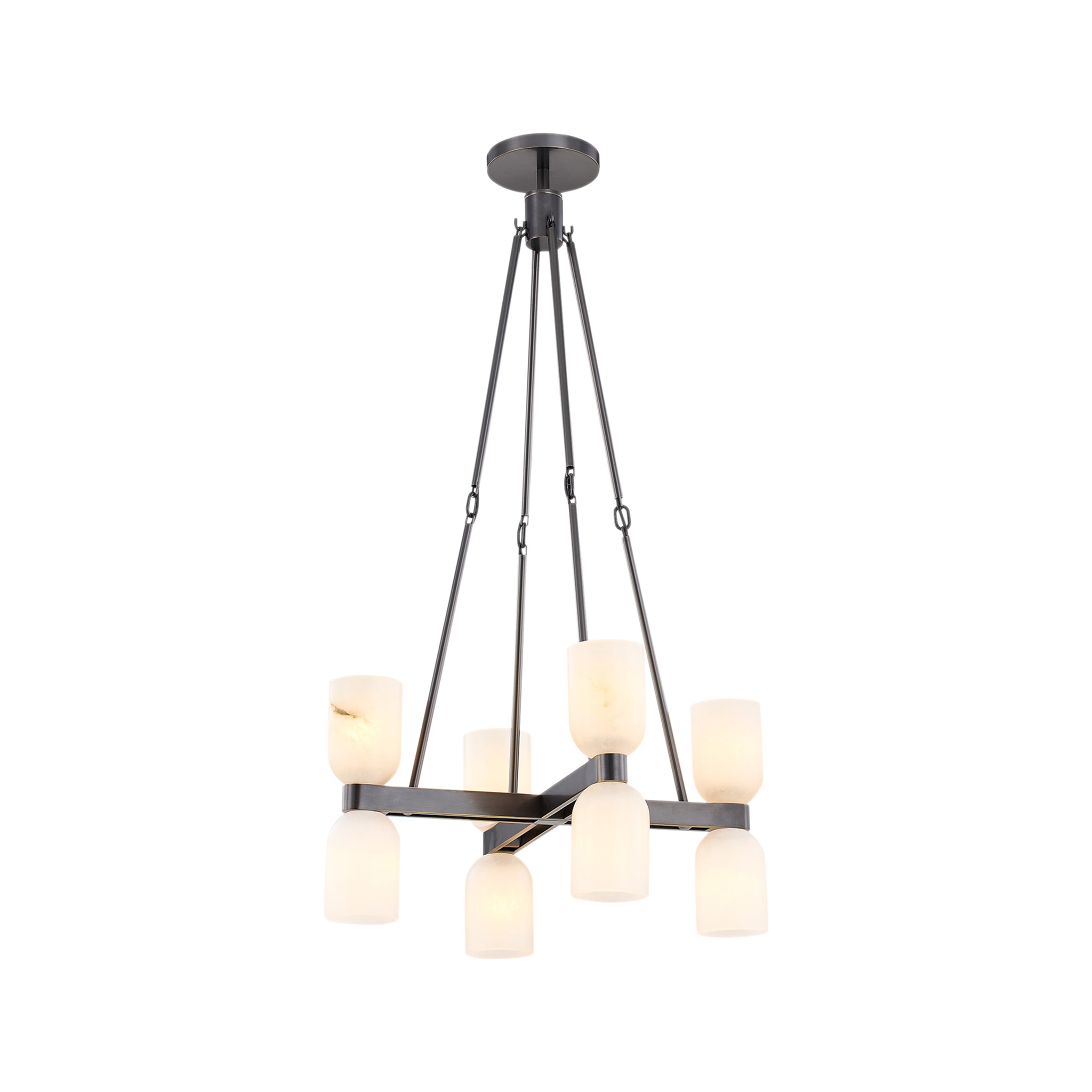 Averin Double Tier Alabaster Chandelier - Wisteria
