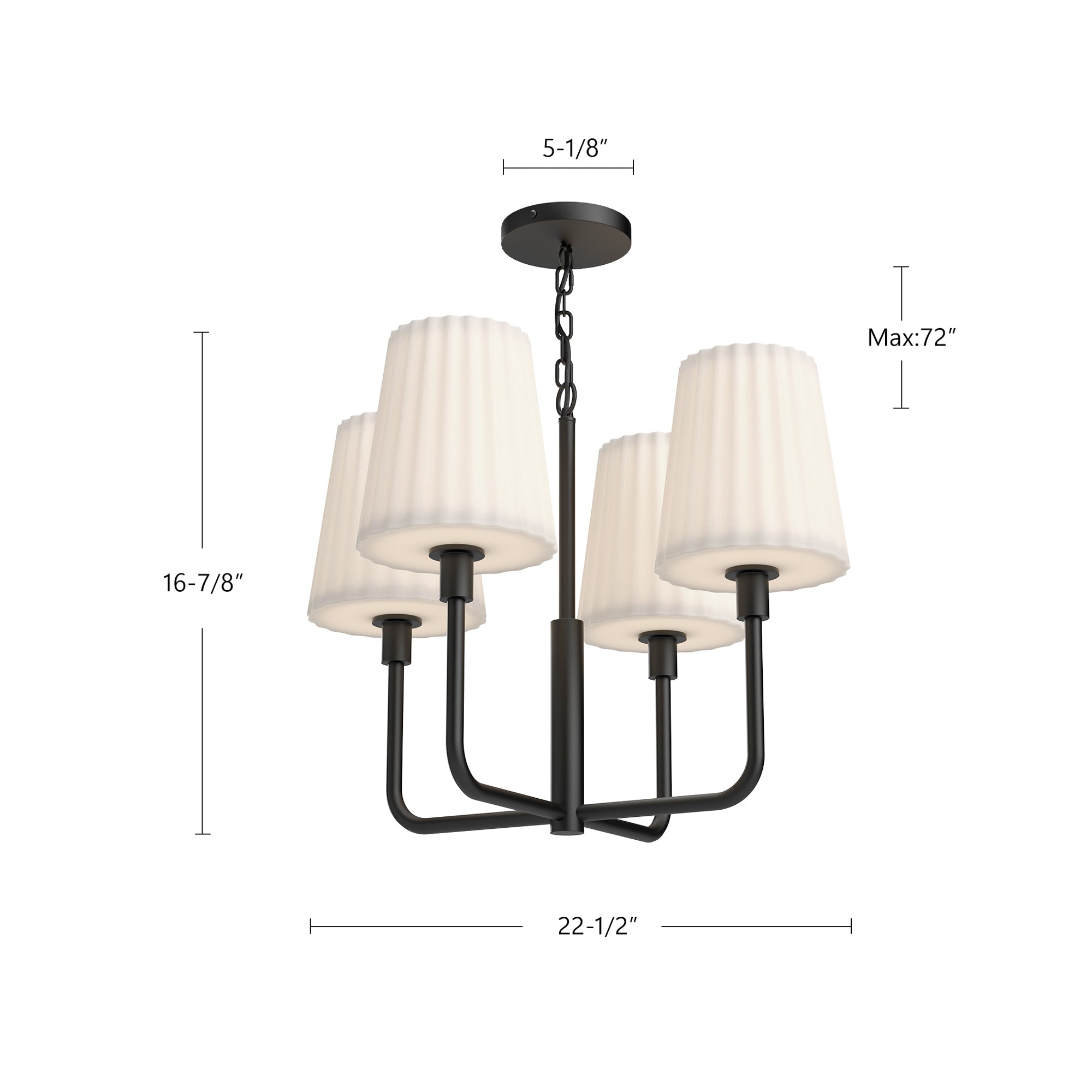 Selmont Opal 4 Light Chandelier - Wisteria