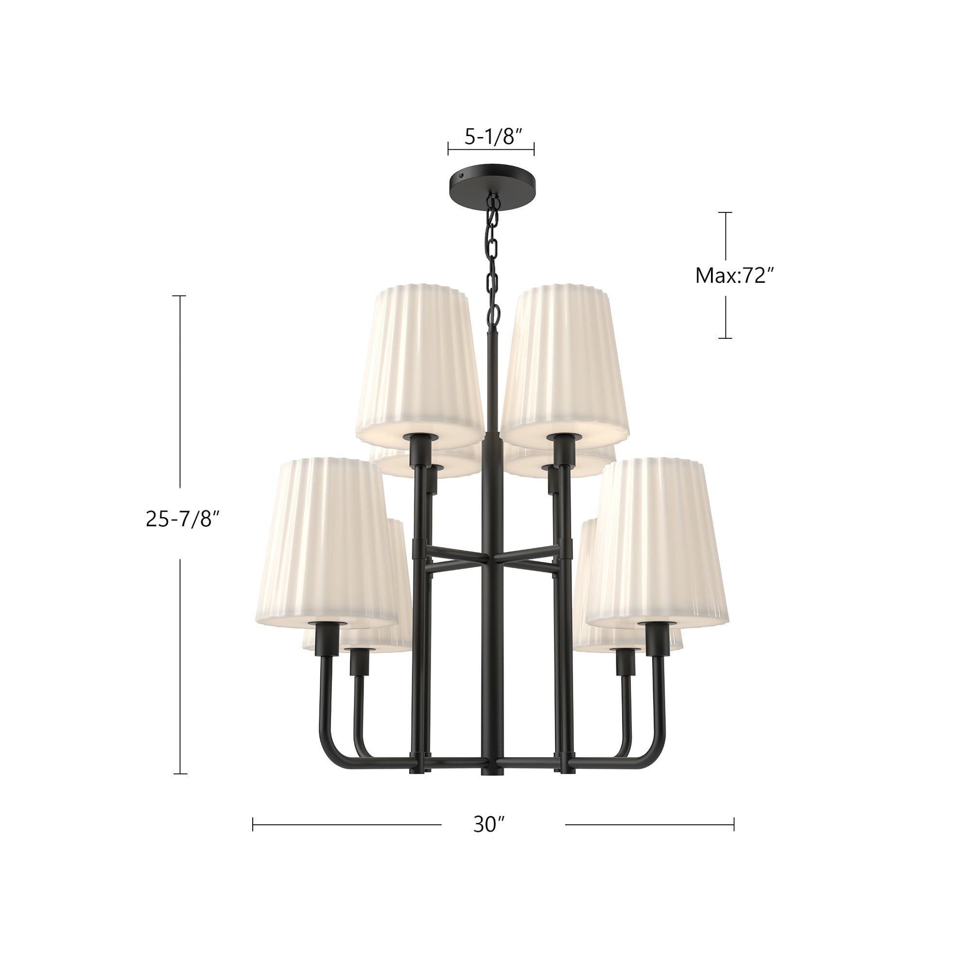 Selmont Opal 8 Light Chandelier - Wisteria