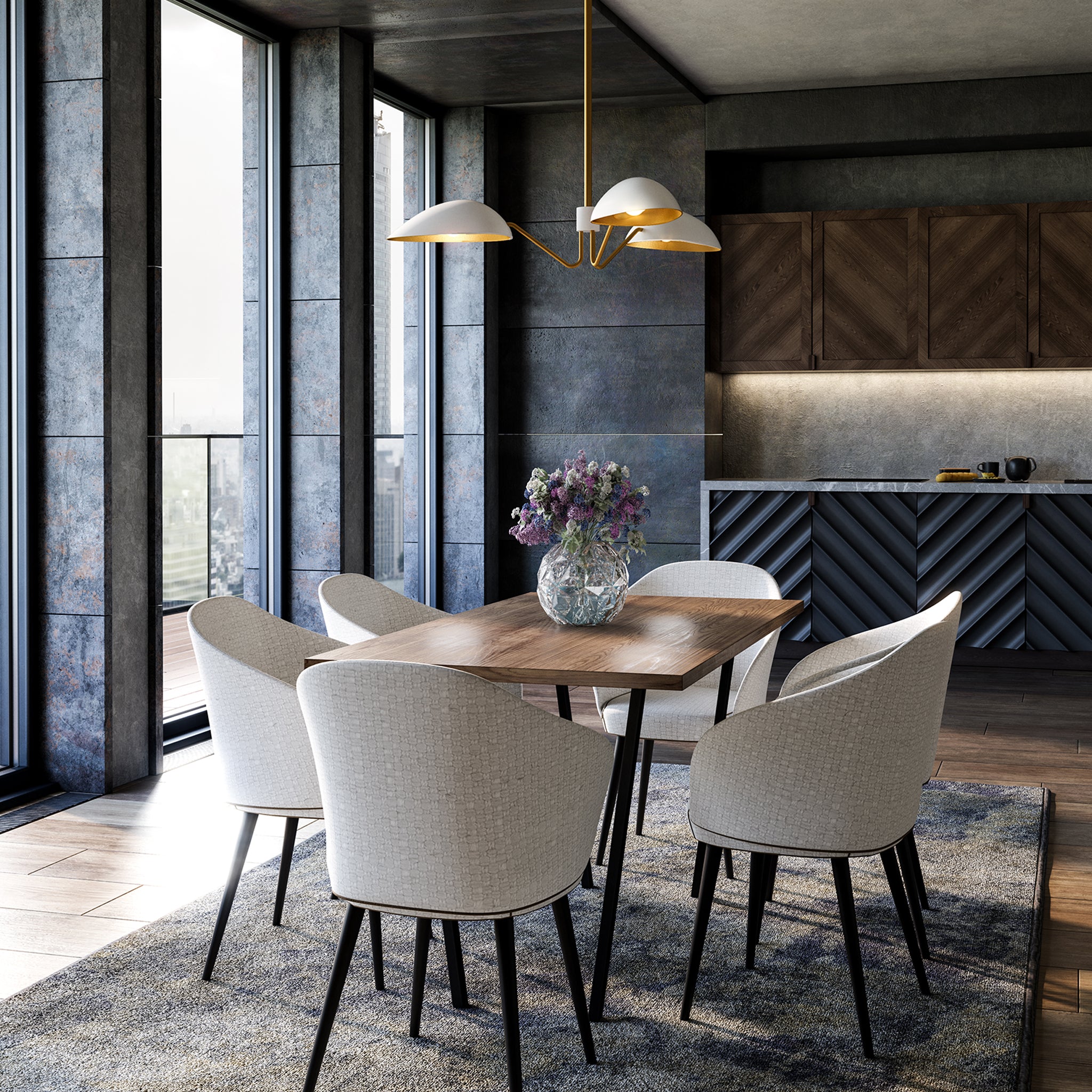 Briarcliffe Opal 3 Light Pendant - Wisteria