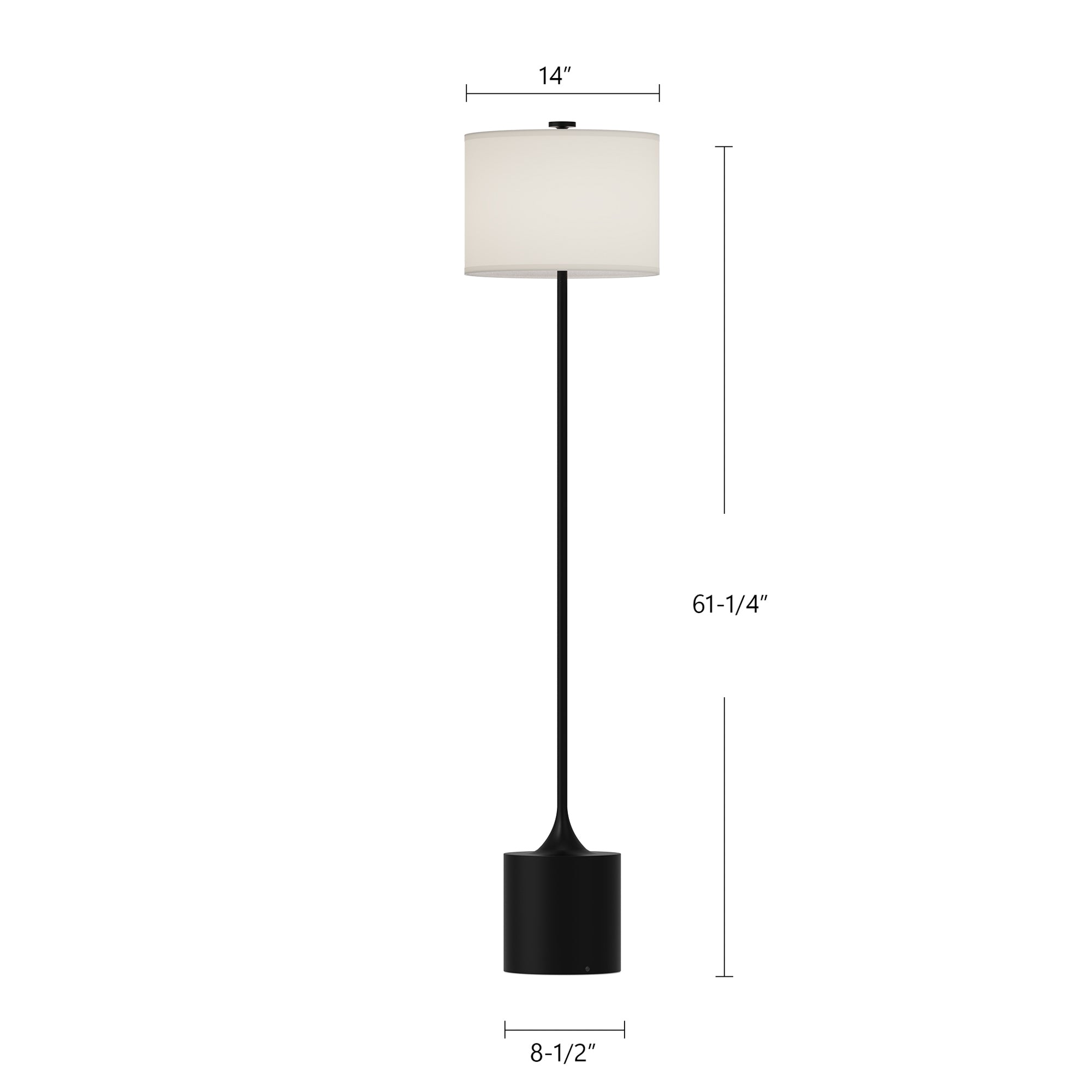 Kestrel Linen Floor Lamp - Wisteria