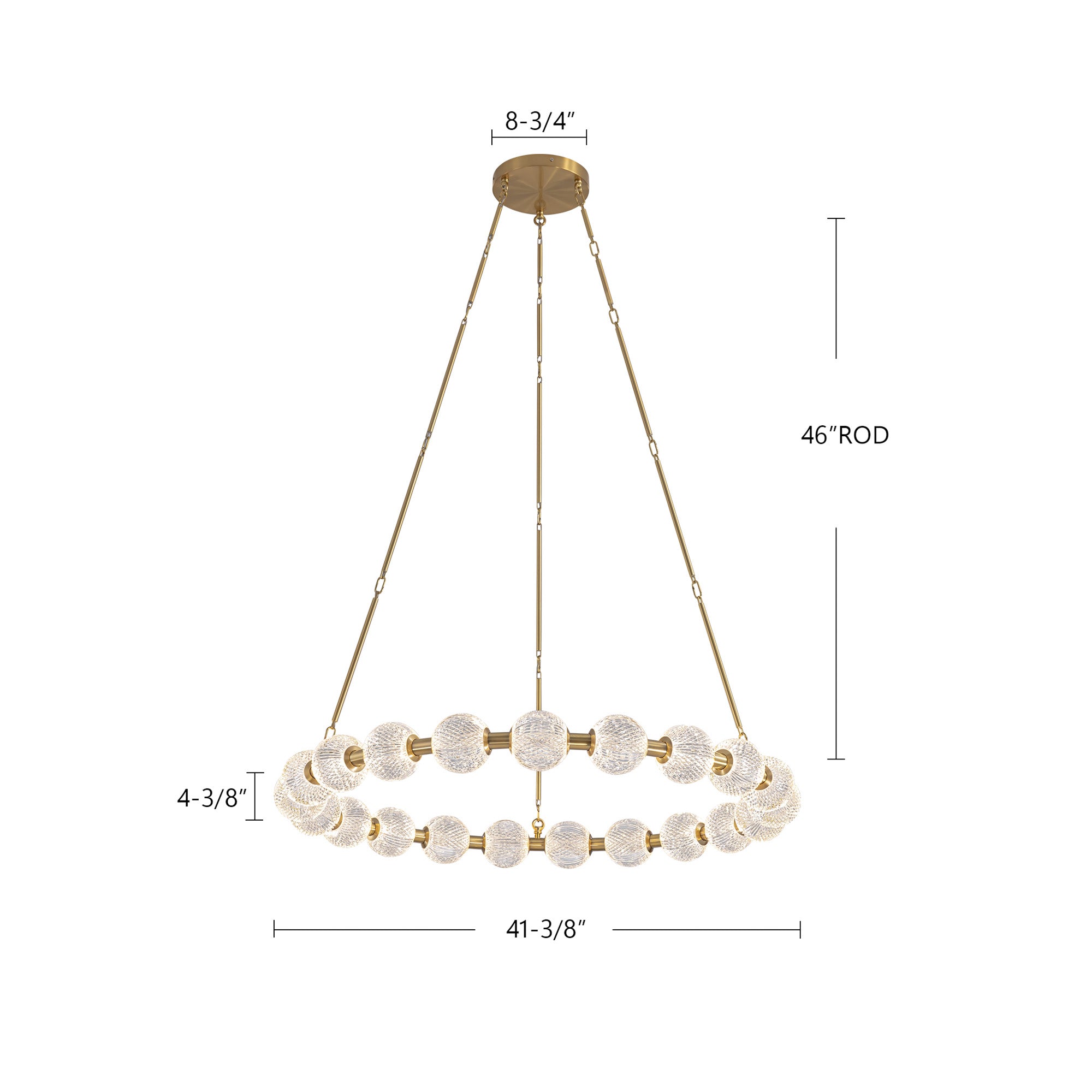 Marneau Sphere Glass Chandelier - Wisteria