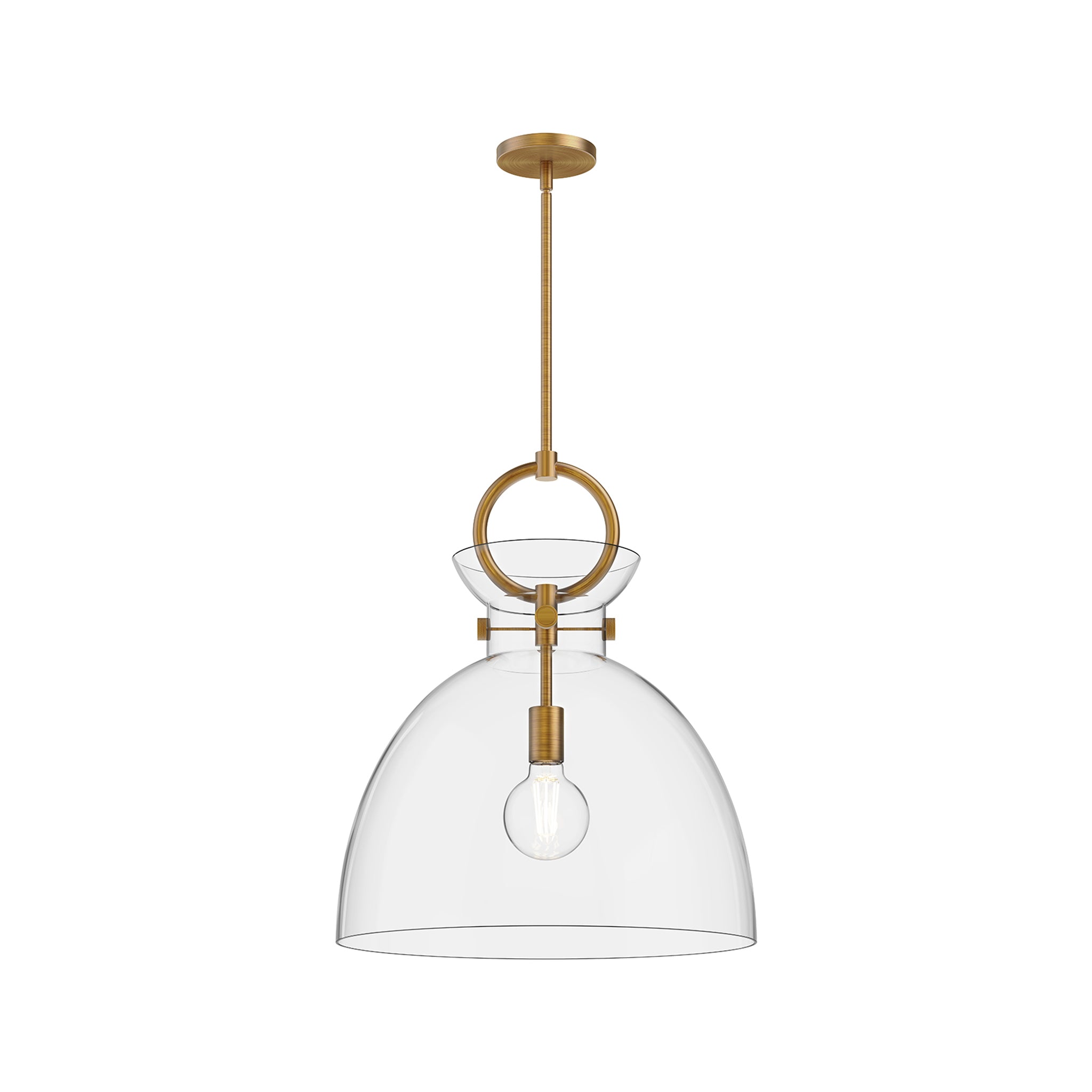 Hollin Open Clear Glass Pendant - Wisteria