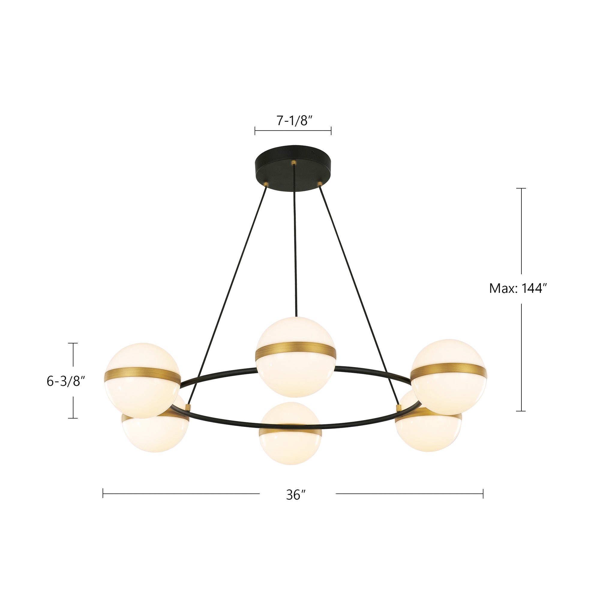 Metalaga 36in Natural Brass Chandelier - Wisteria