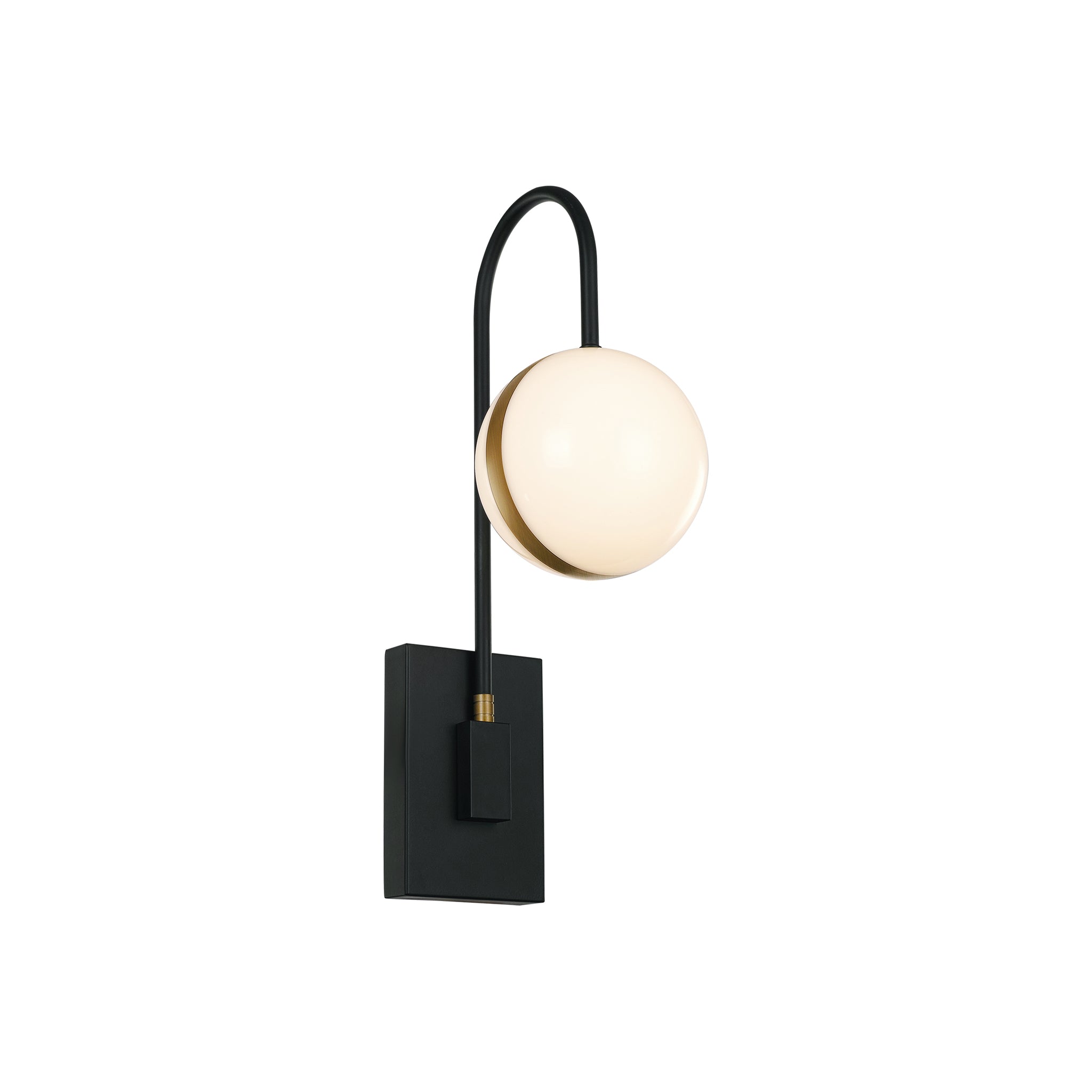 Metalaga Natural Brass Globe Sconce - Wisteria