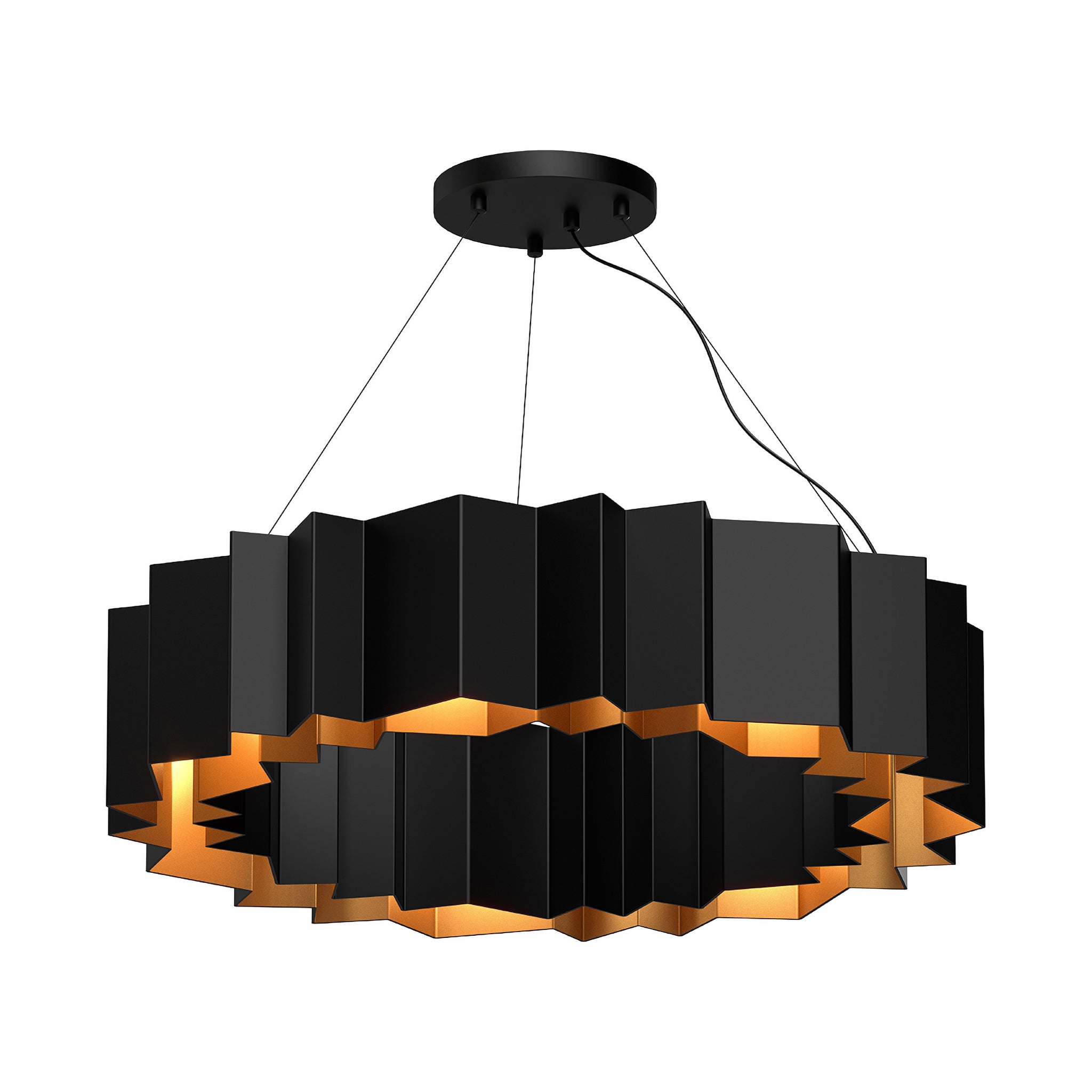 Montara Plisse 30in Chandelier - Wisteria