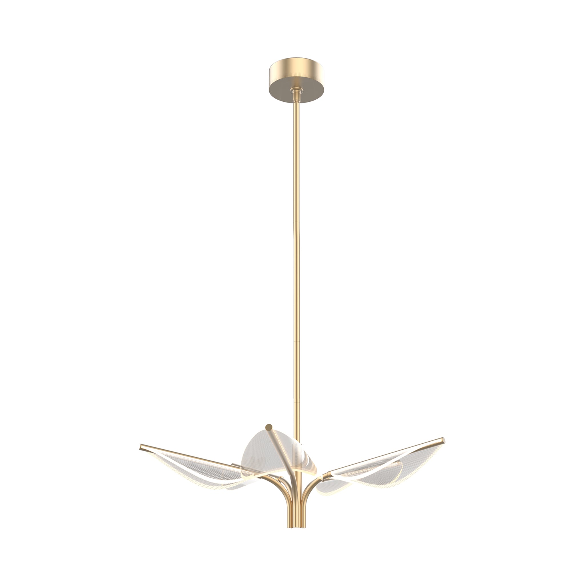 Selenga Natural Brass Mesh Pendant - Wisteria