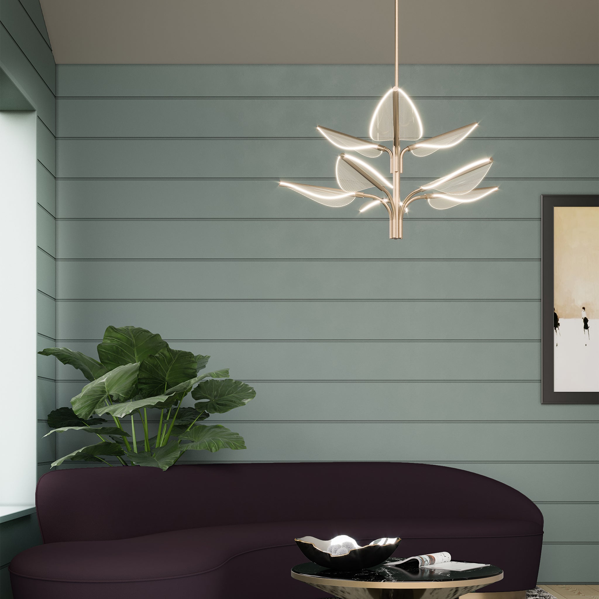 Selenga Two Tier Pendant - Wisteria