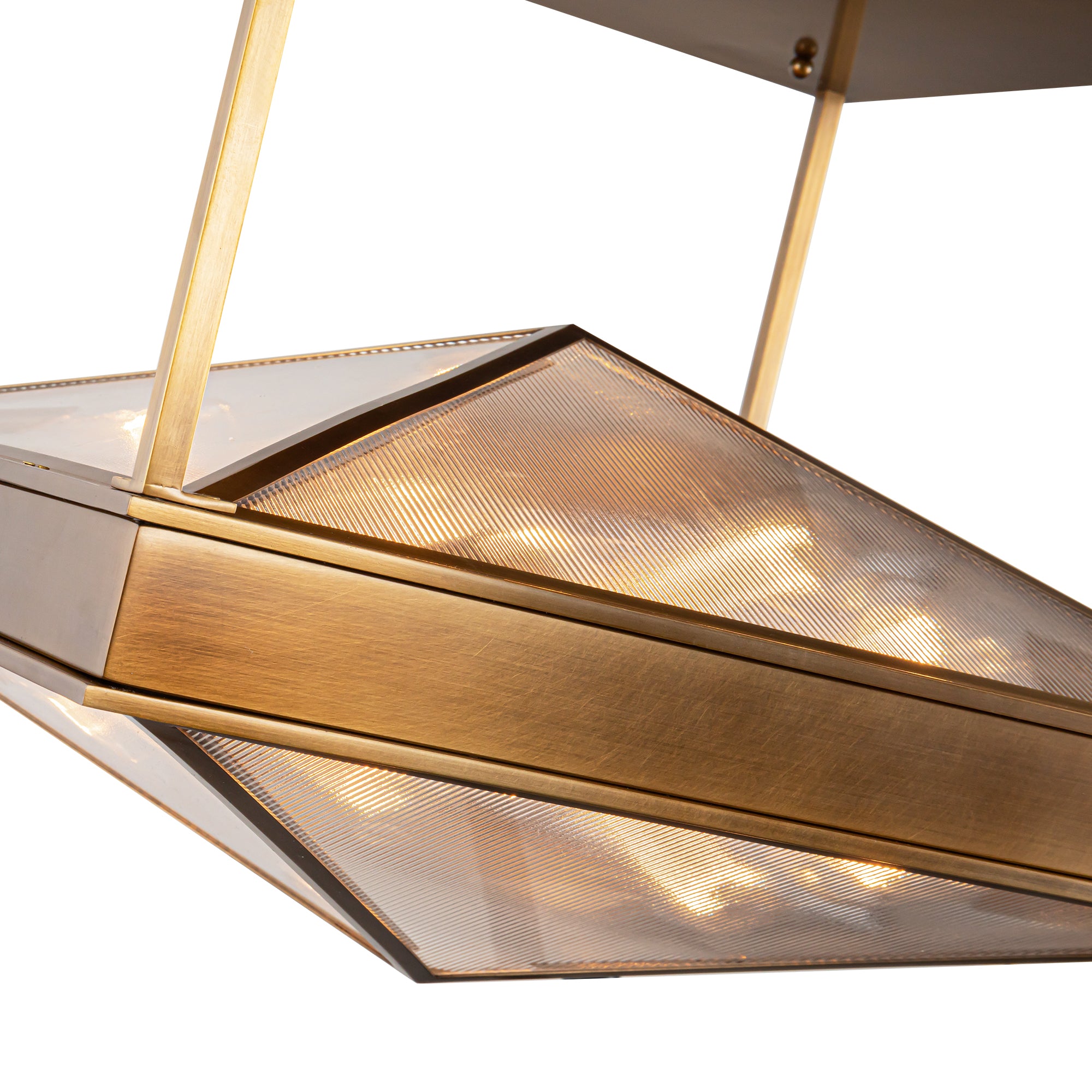 Caspira Natural Brass Prism Pendant - Wisteria