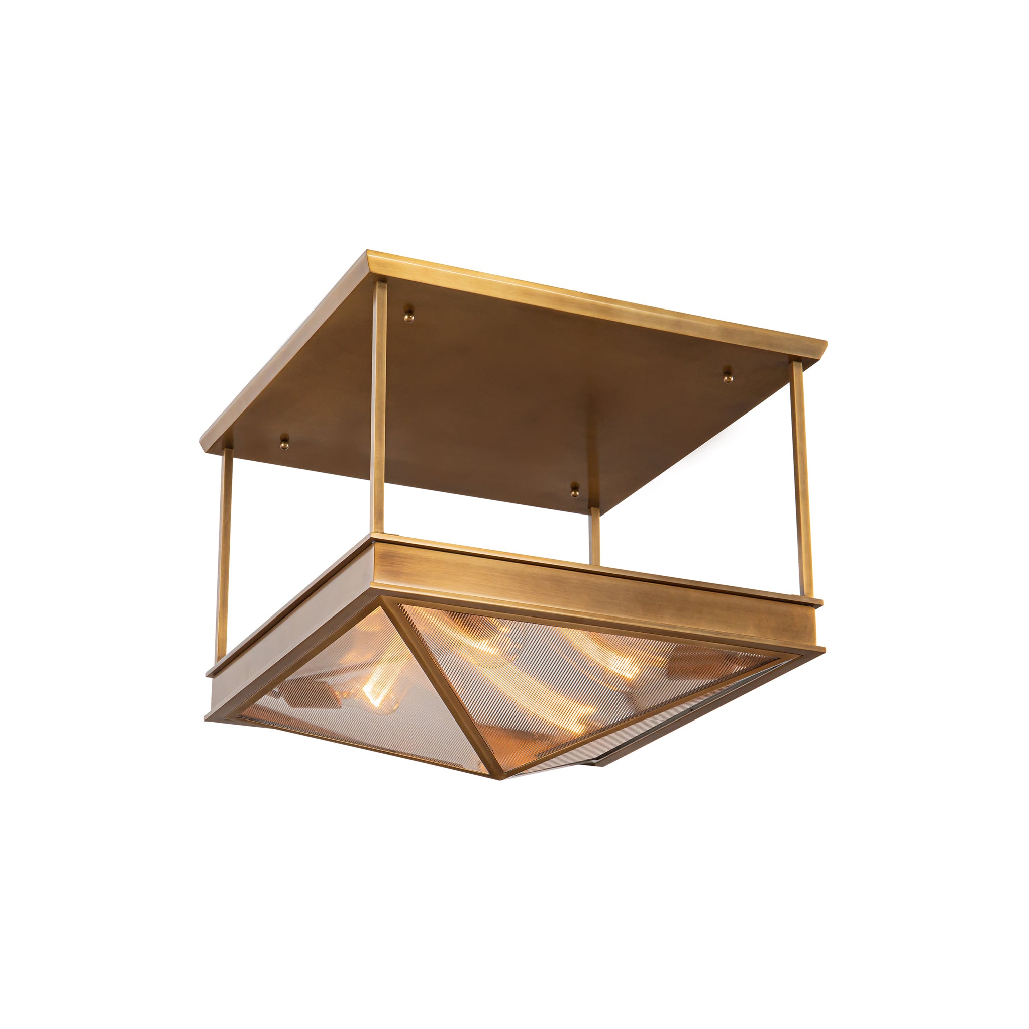 Caspira Natural Brass Prism Pendant - Wisteria