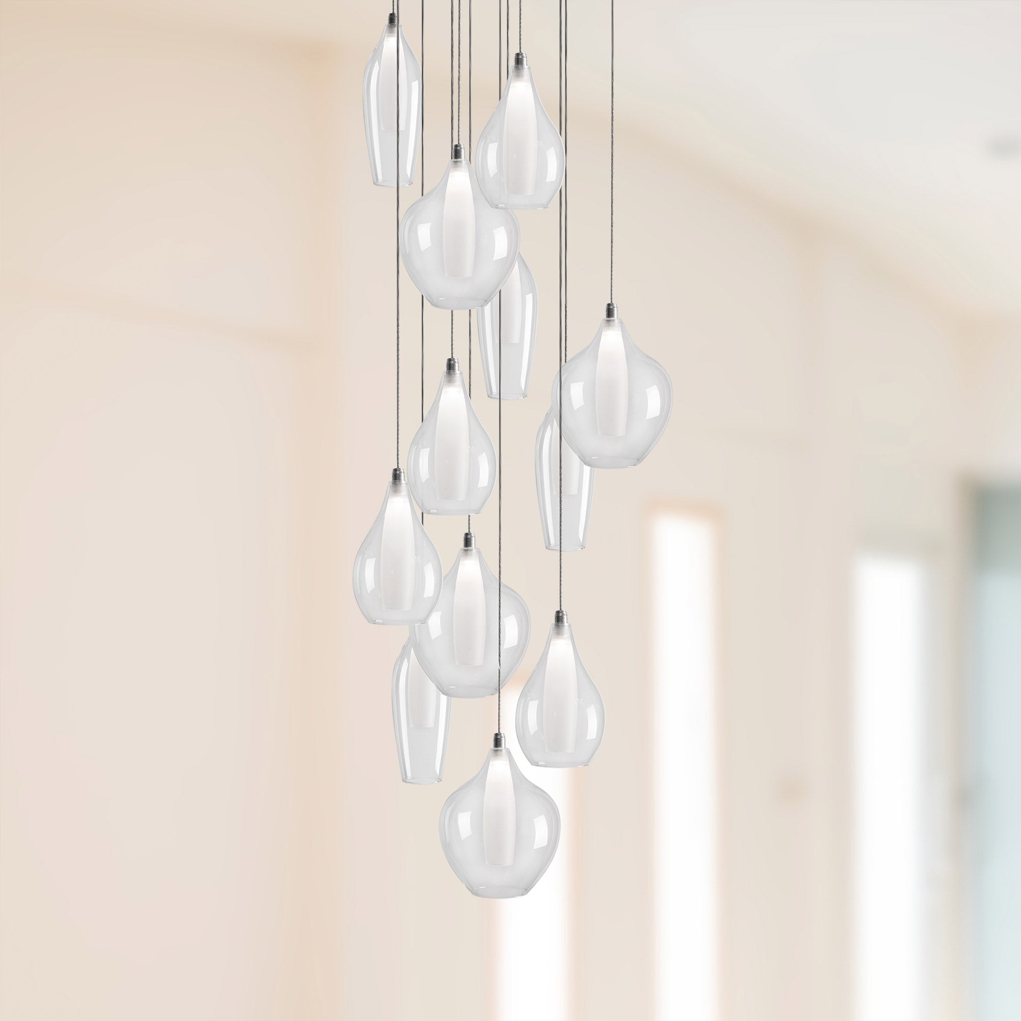Aramore Chrome Cascade Pendant - Wisteria