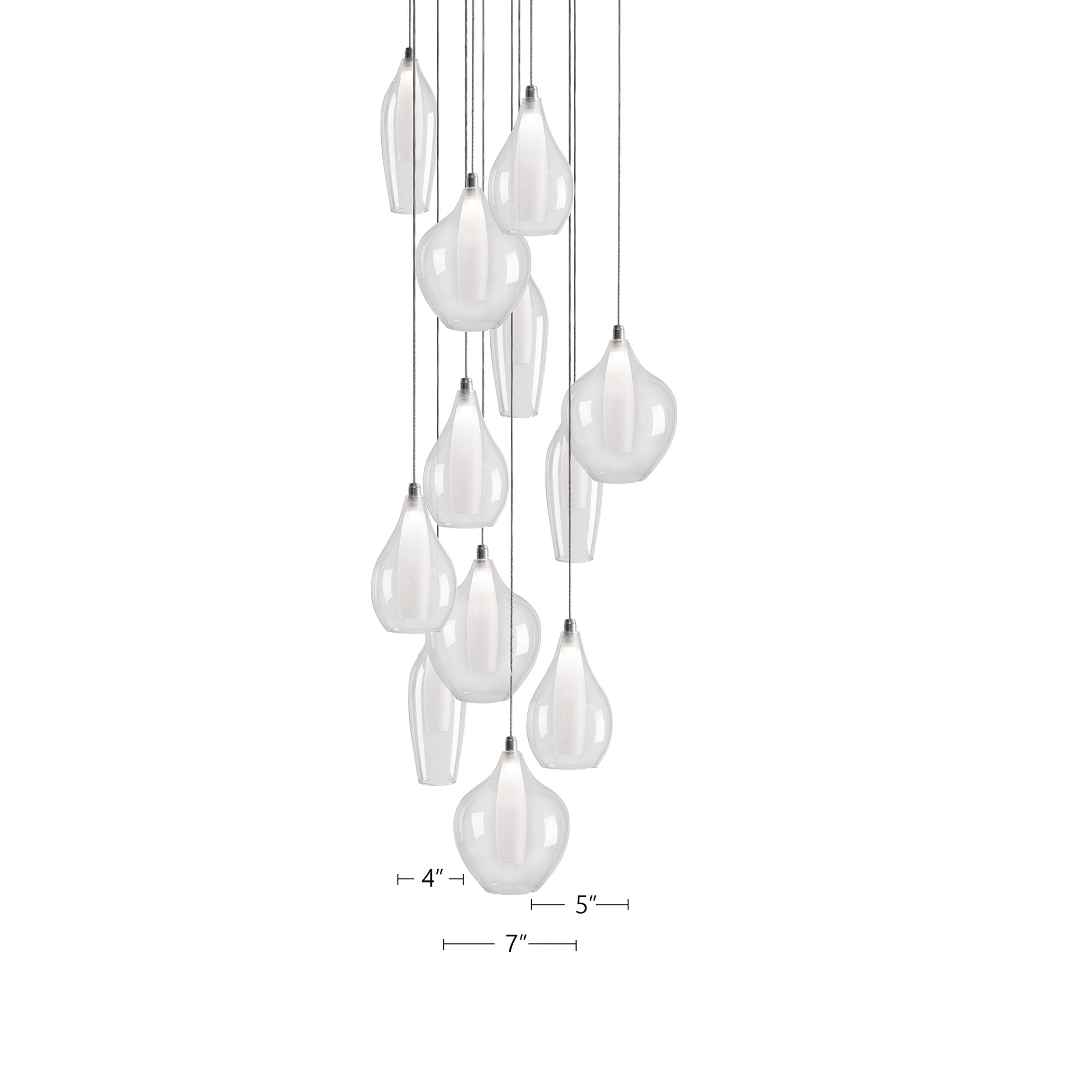 Aramore Chrome Cascade Pendant - Wisteria