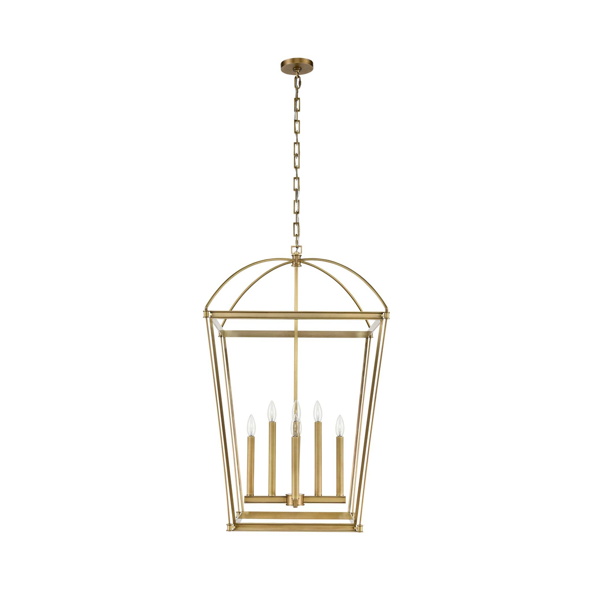 Benoit Loire Natural Brass Lantern - Wisteria