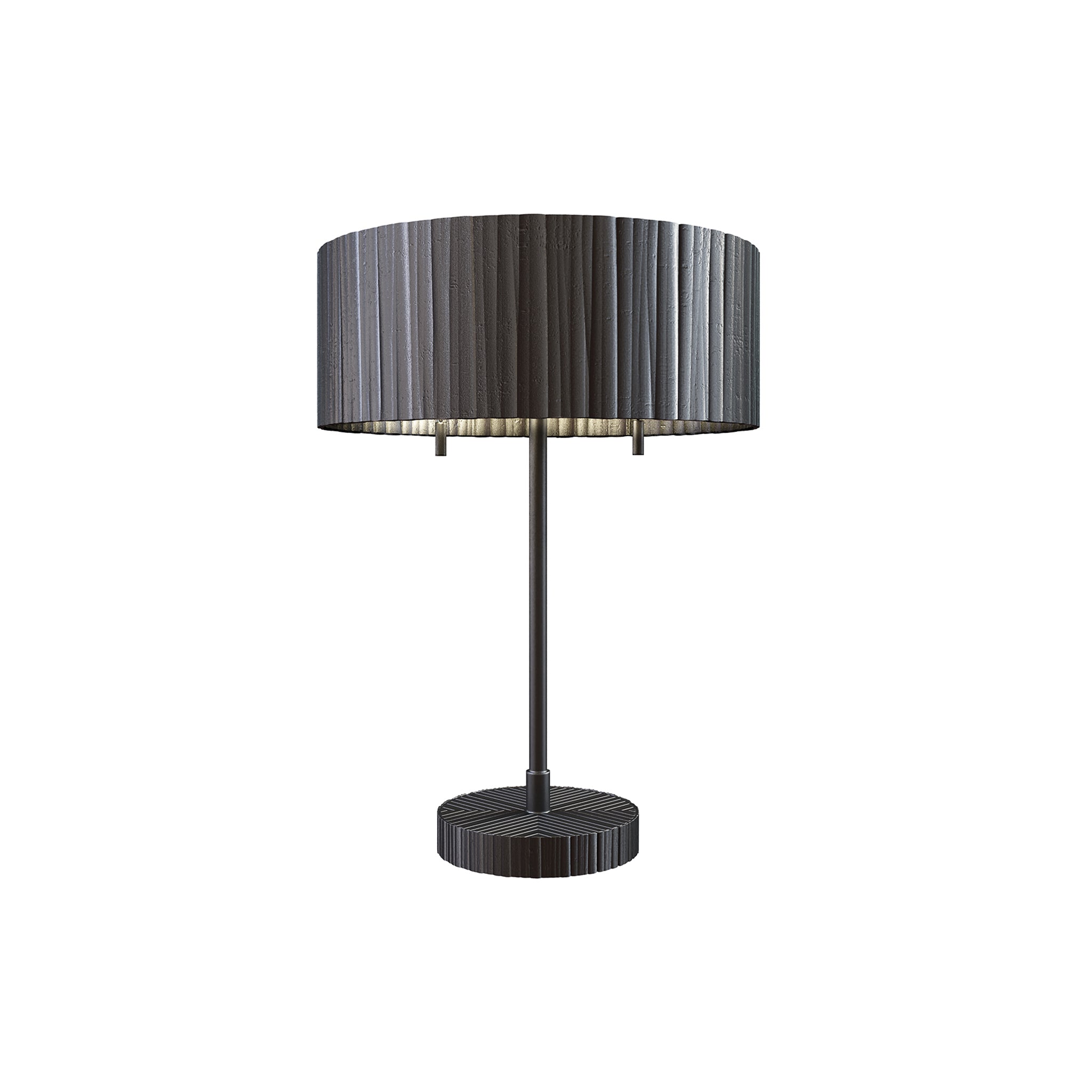 Solvane Ebony Fluted Lamp - Wisteria
