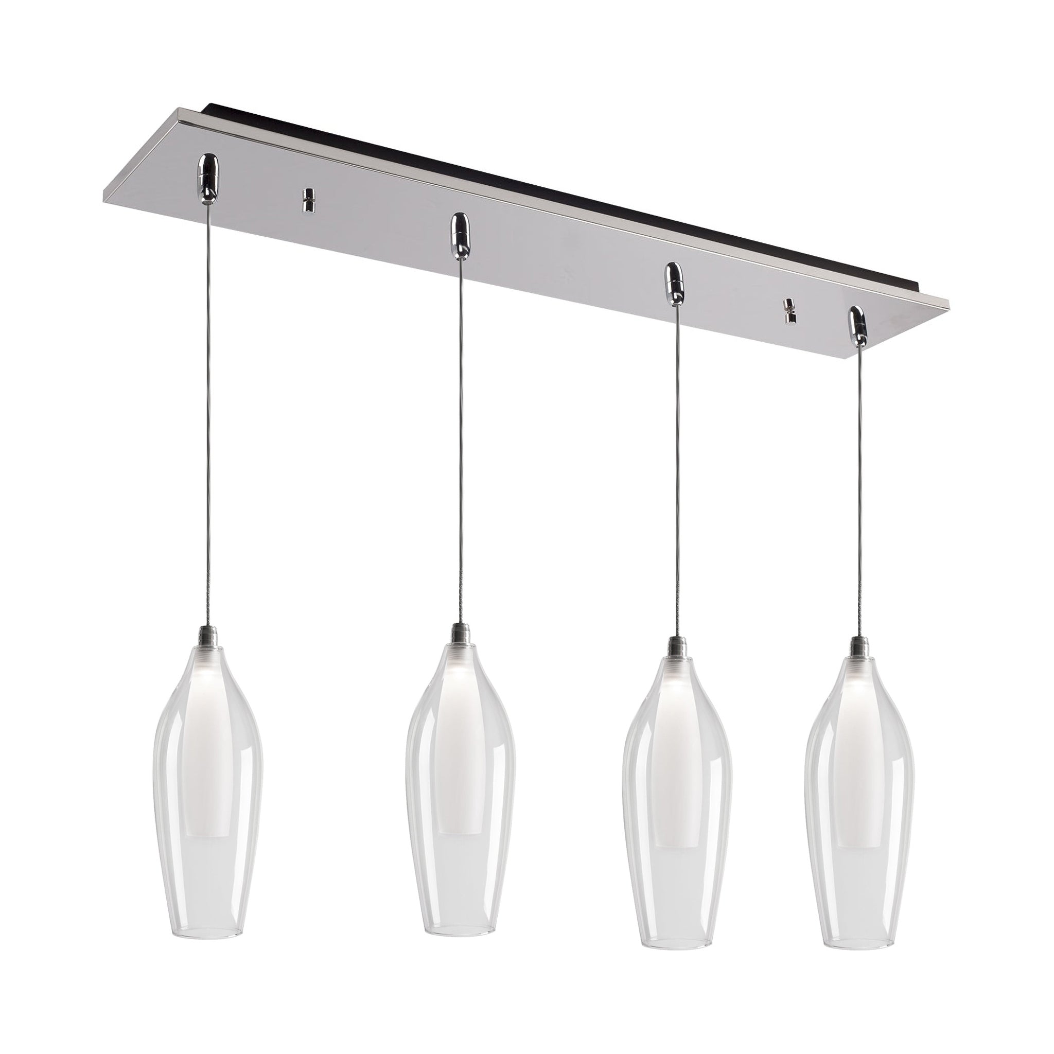 Aramore Chrome Linear Pendant - Wisteria