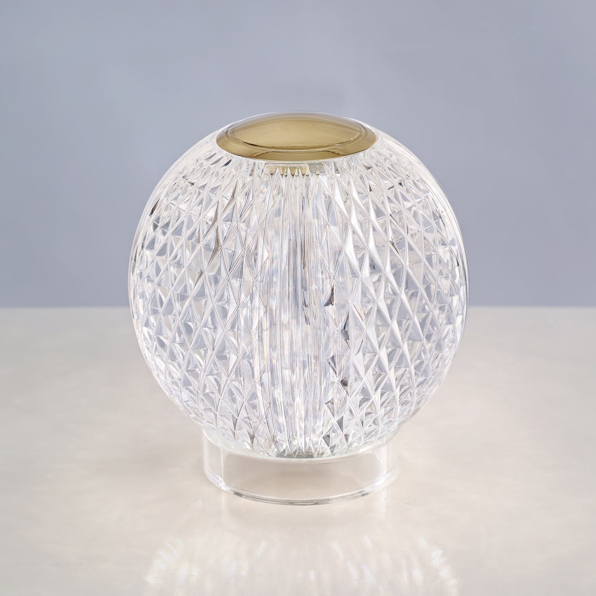 Ardenne Faceted Crystal Lamp - Wisteria