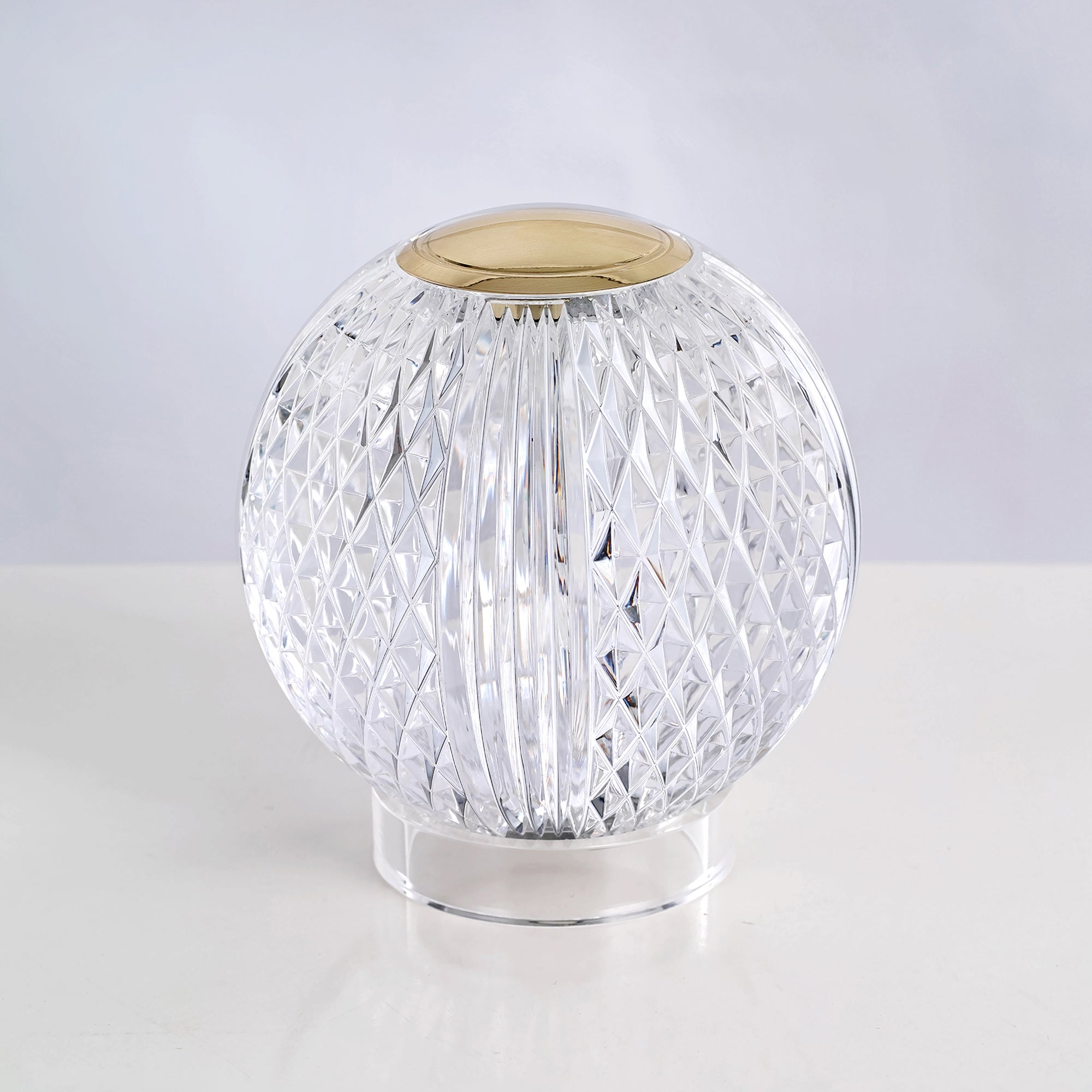 Ardenne Faceted Crystal Lamp - Wisteria