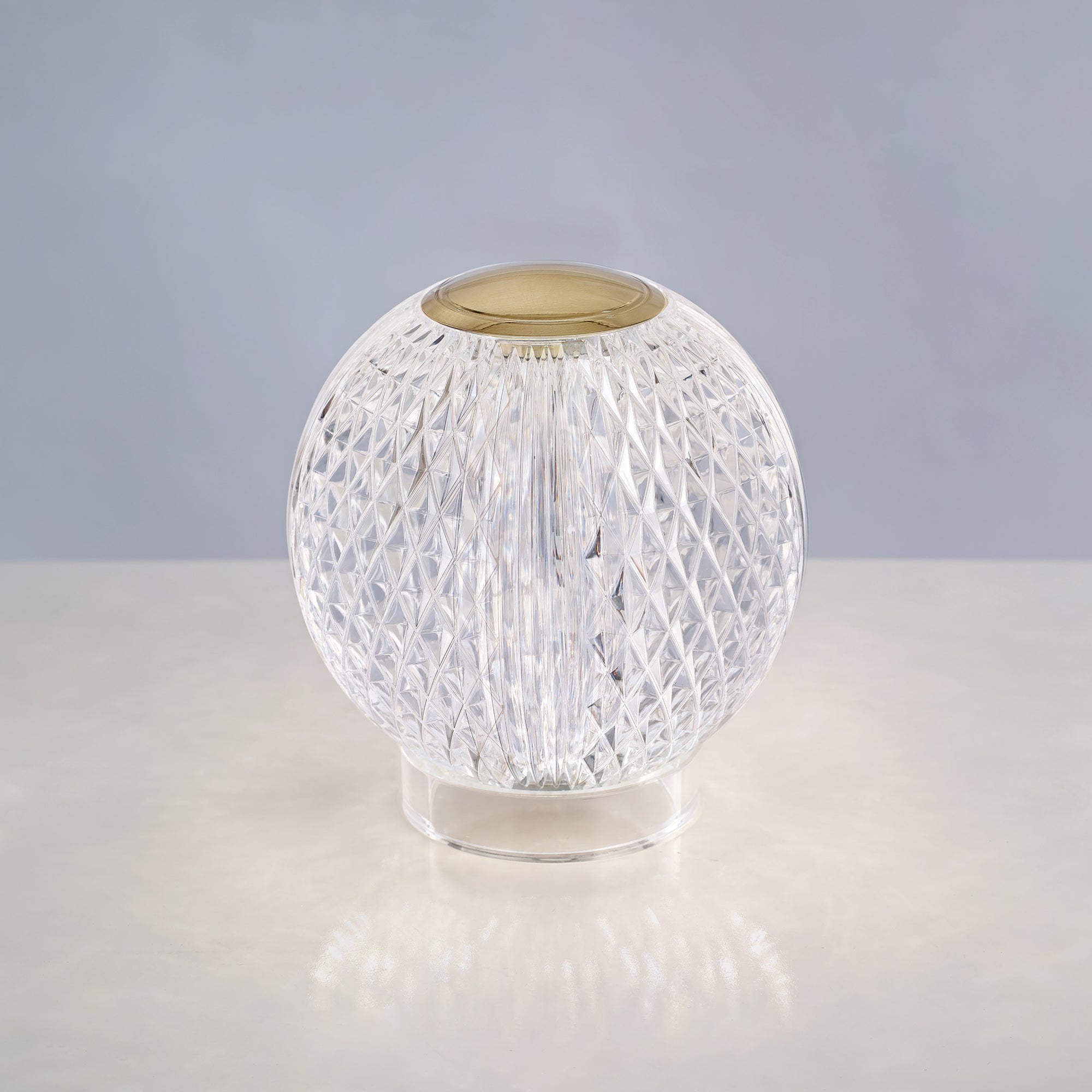 Ardenne Faceted Crystal Lamp - Wisteria