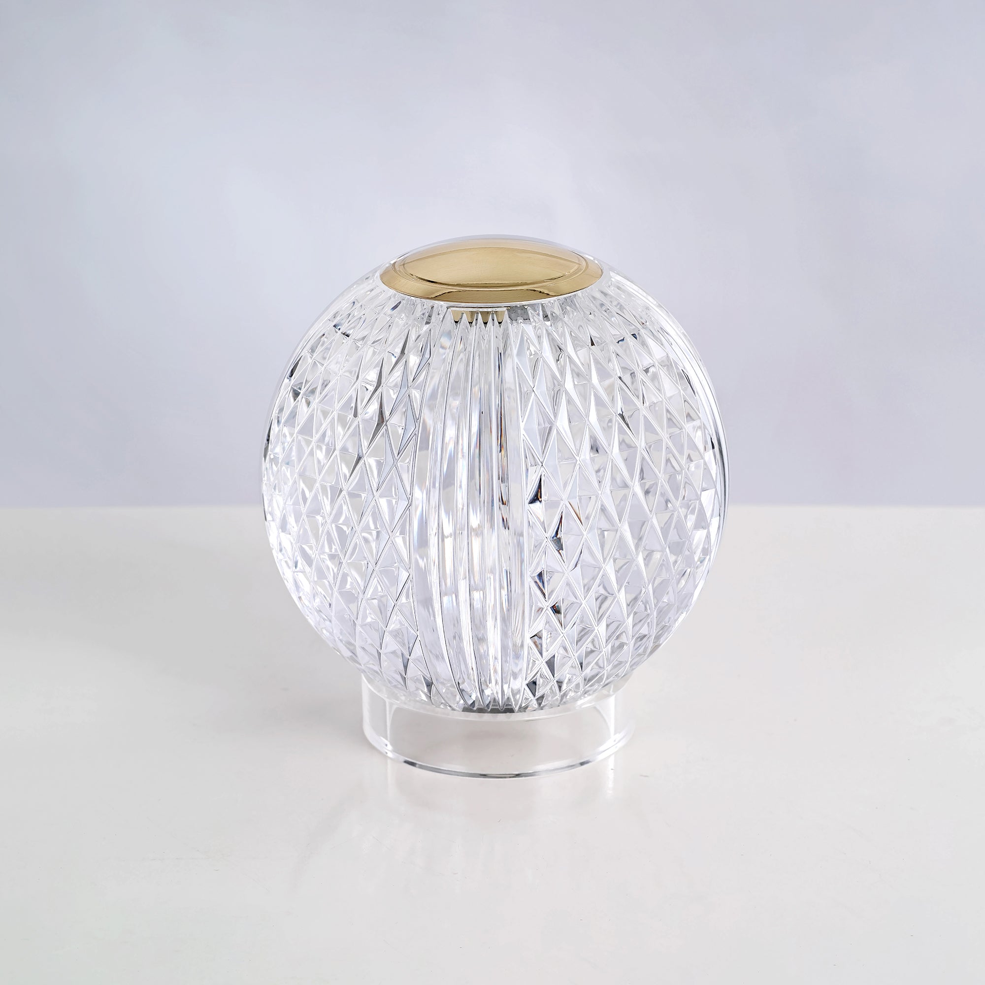 Ardenne Faceted Crystal Lamp - Wisteria