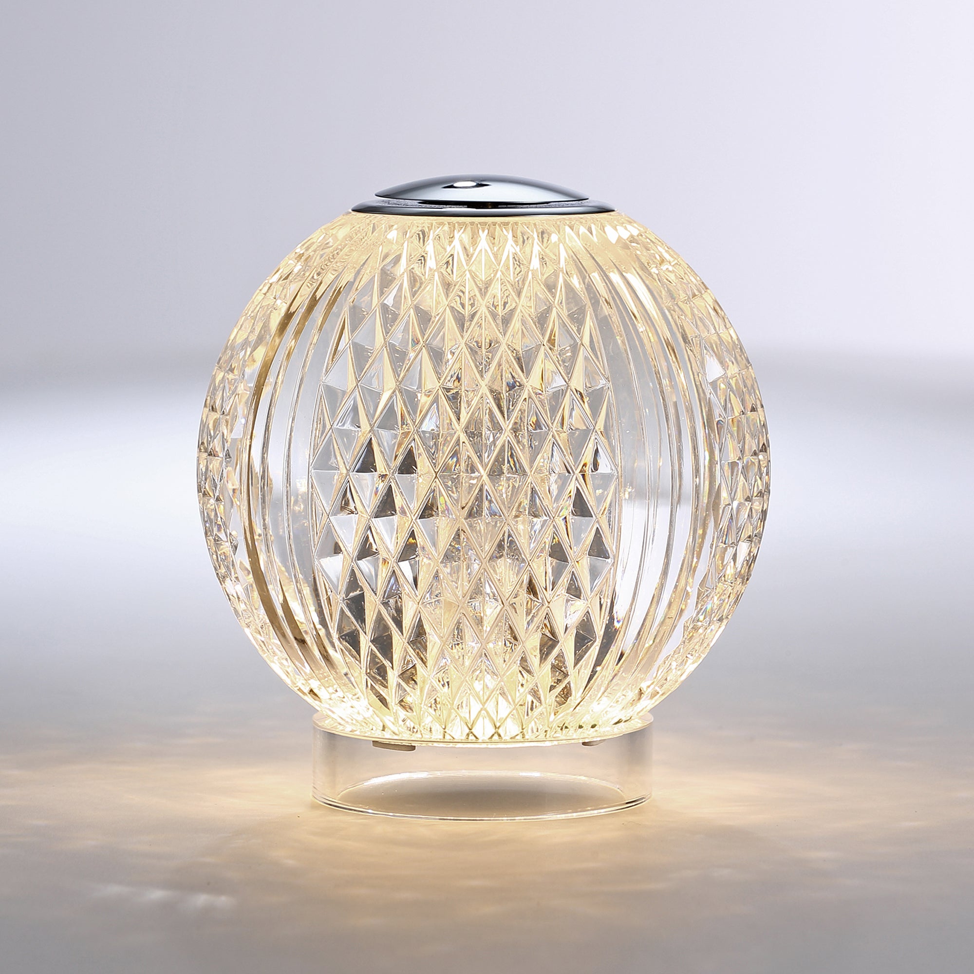 Ardenne Faceted Crystal Lamp - Wisteria