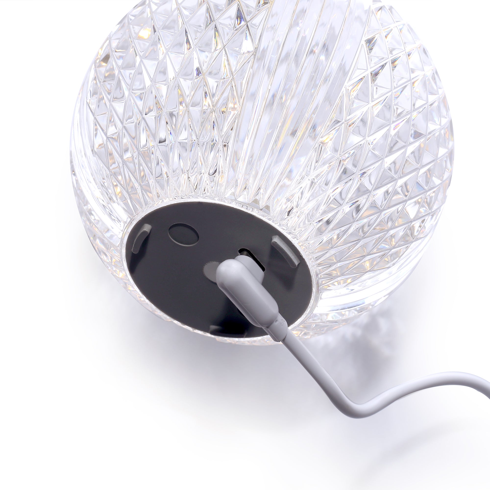 Ardenne Faceted Crystal Lamp - Wisteria